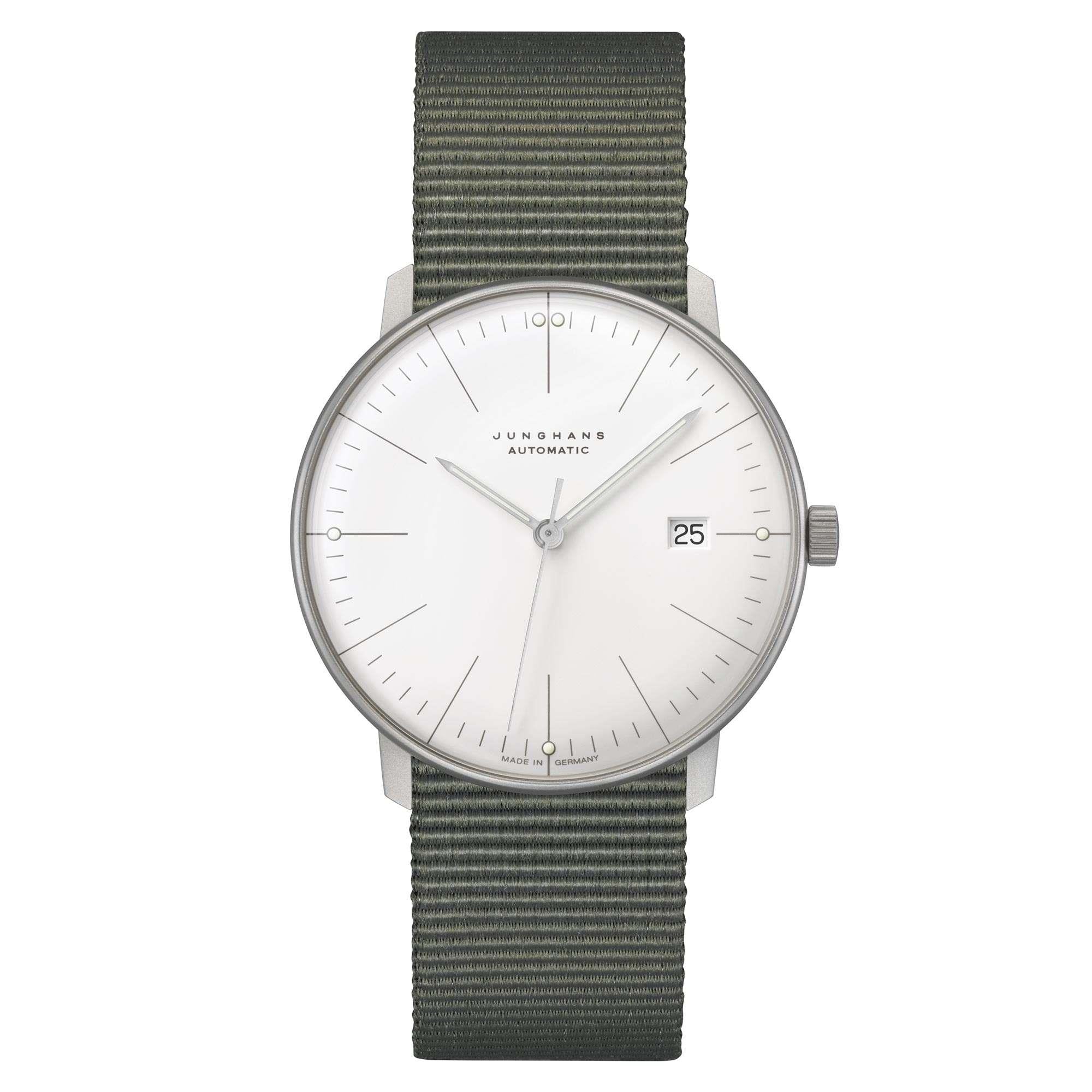 Junghans Max Bill Automatic 027/4001.04 White Dial Textile Strap Men's Watch - Image 3