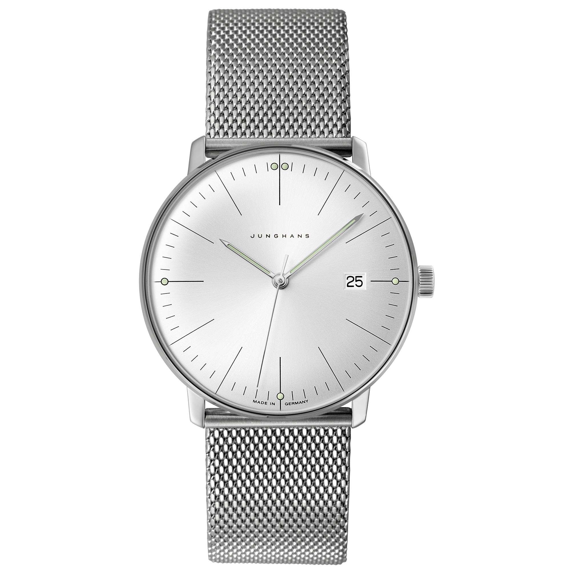 Junghans Max Bill Quartz 041/4463.48 Silver Dial Milanese Bracelet Men's Watch