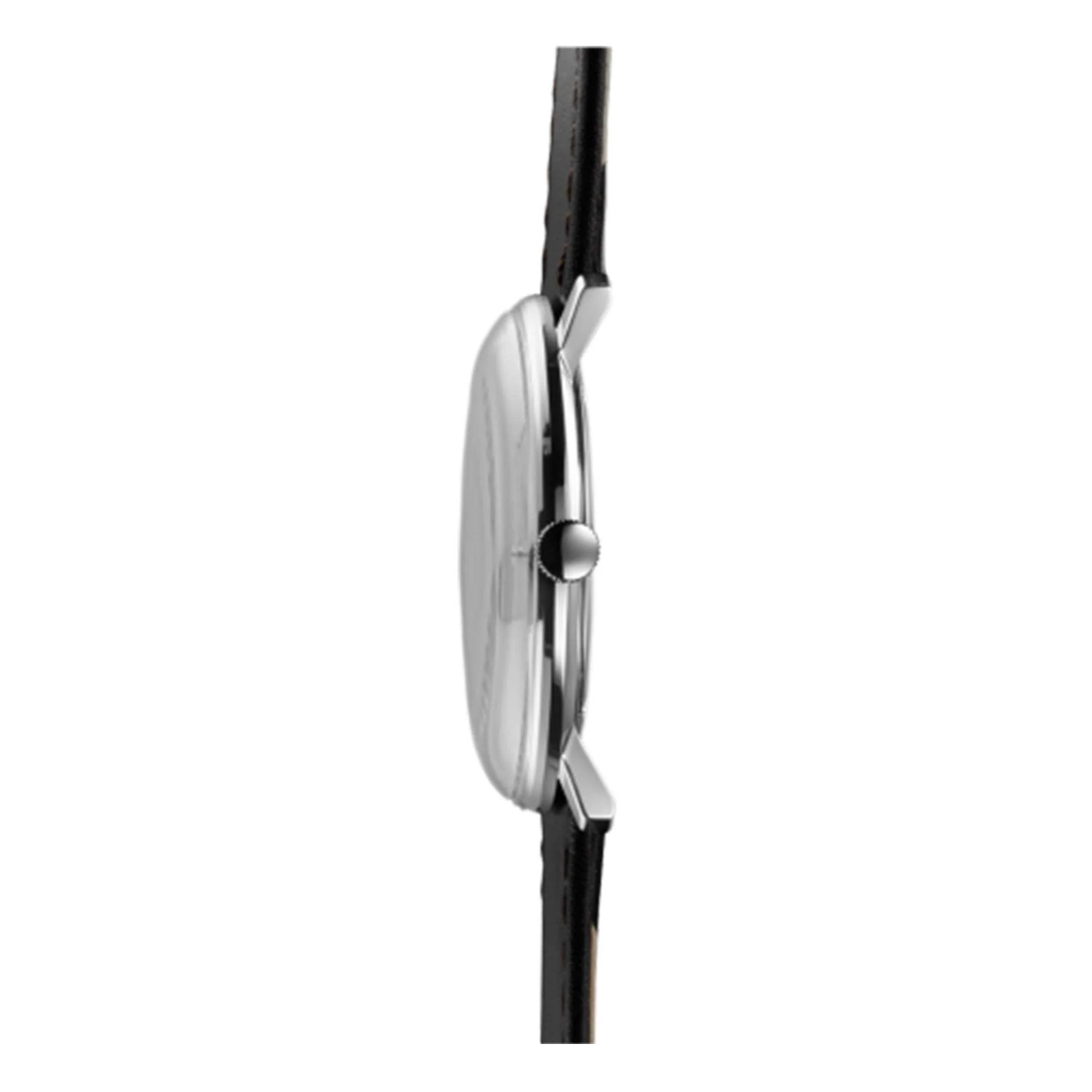 Junghans Max Bill Quartz 041/4465.04 Black Dial Leather Strap Men’s Watch - Image 2