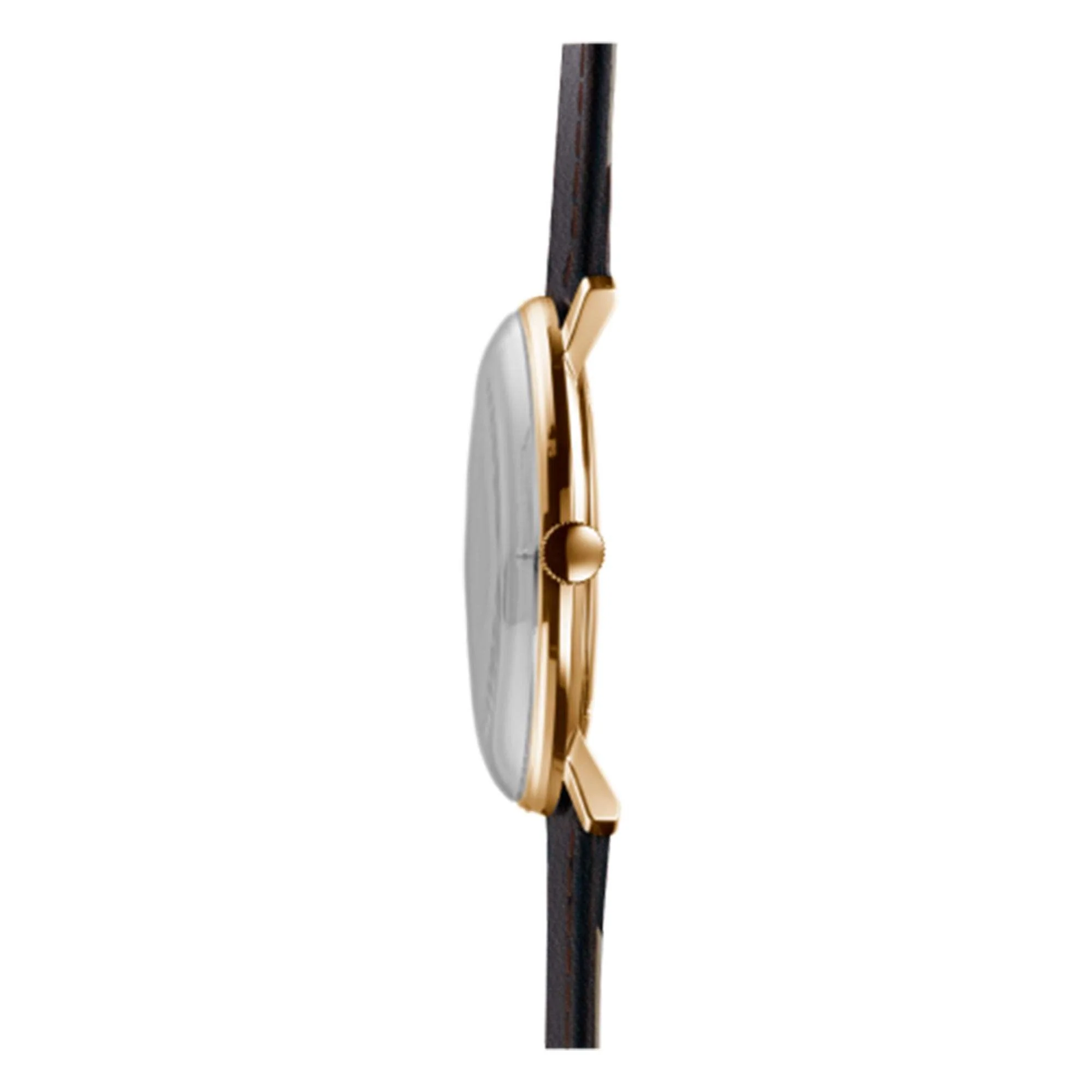 Junghans Max Bill Quartz 041/7872.04 Silver Dial Brown Leather Strap Mens Watch - Image 2