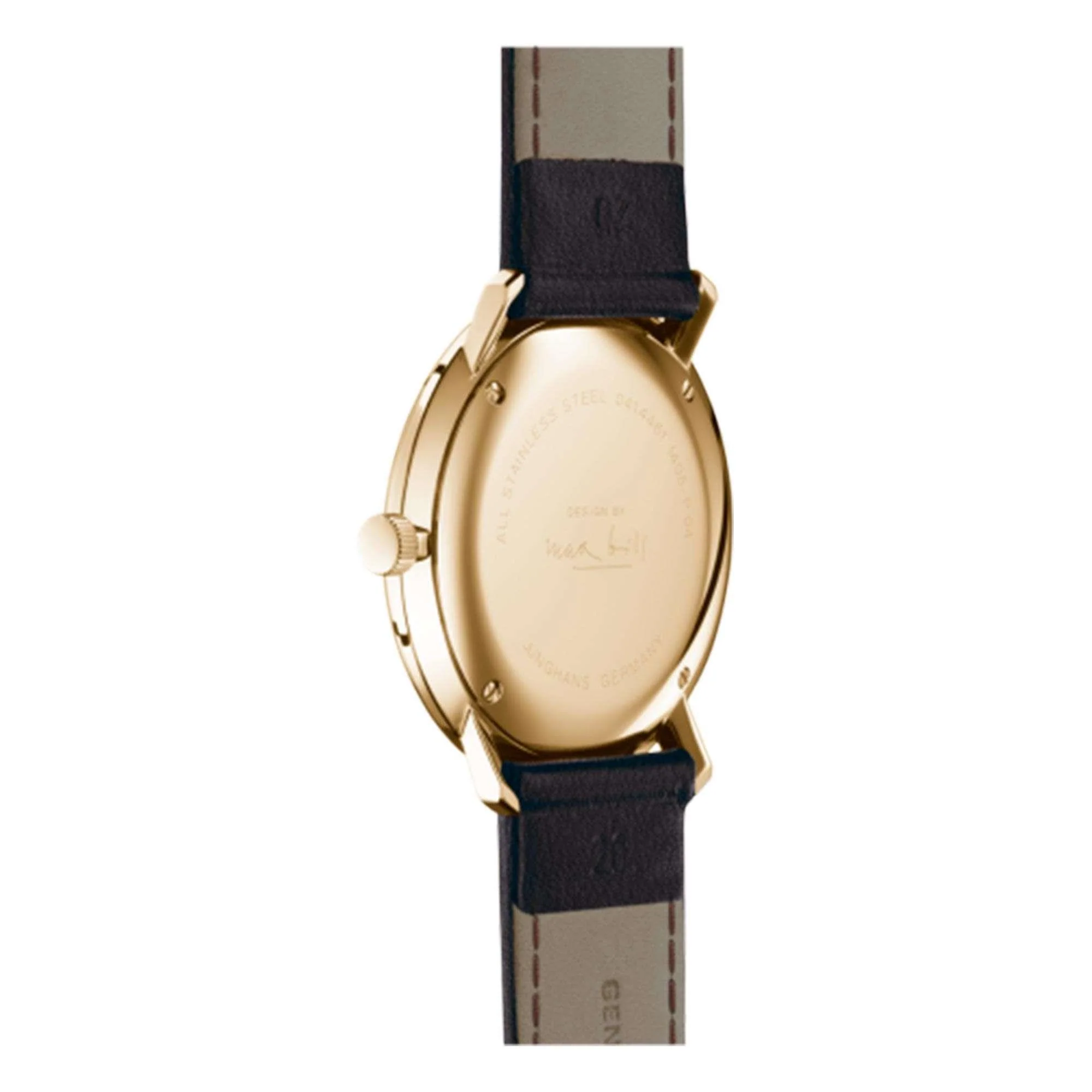 Junghans Max Bill Quartz 041/7872.04 Silver Dial Brown Leather Strap Mens Watch - Image 6