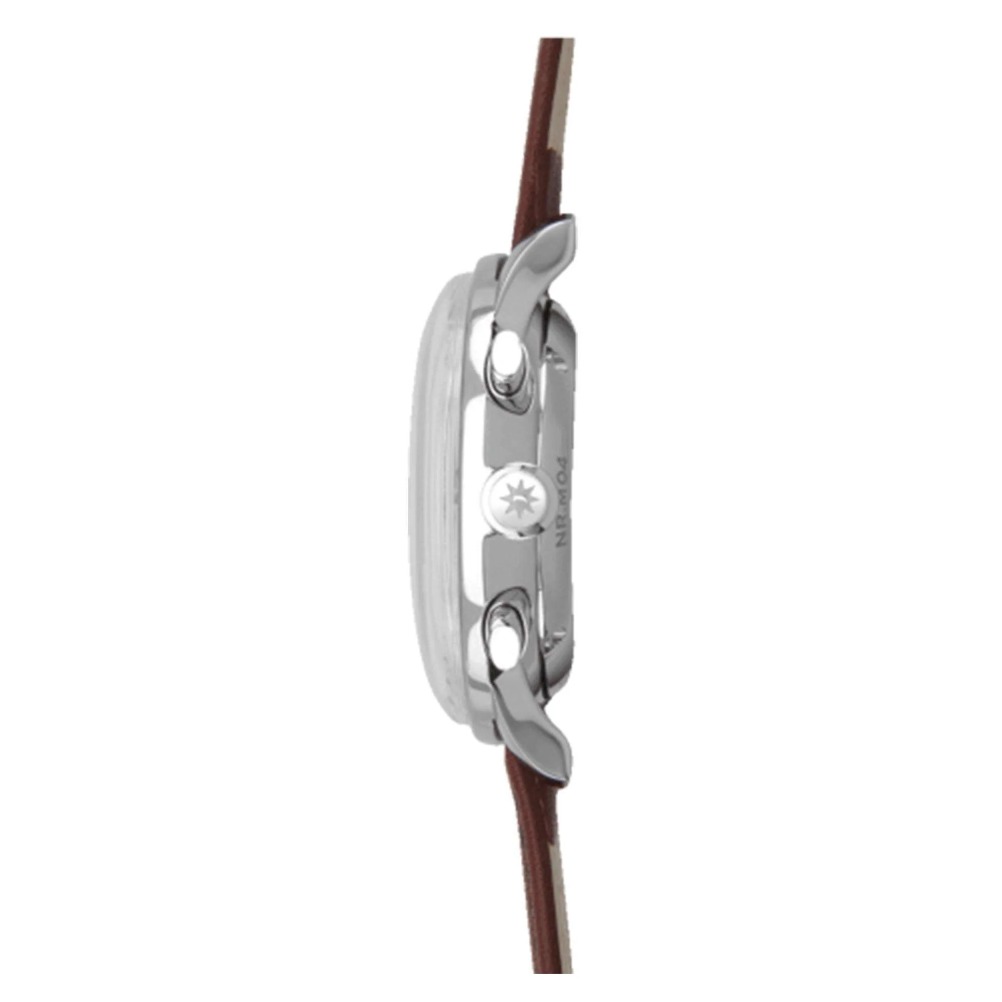 Junghans Meister Driver Chronoscope Automatic 027/3684.00 Brown Leather Strap Grey Dial Men’s Watch - Image 3