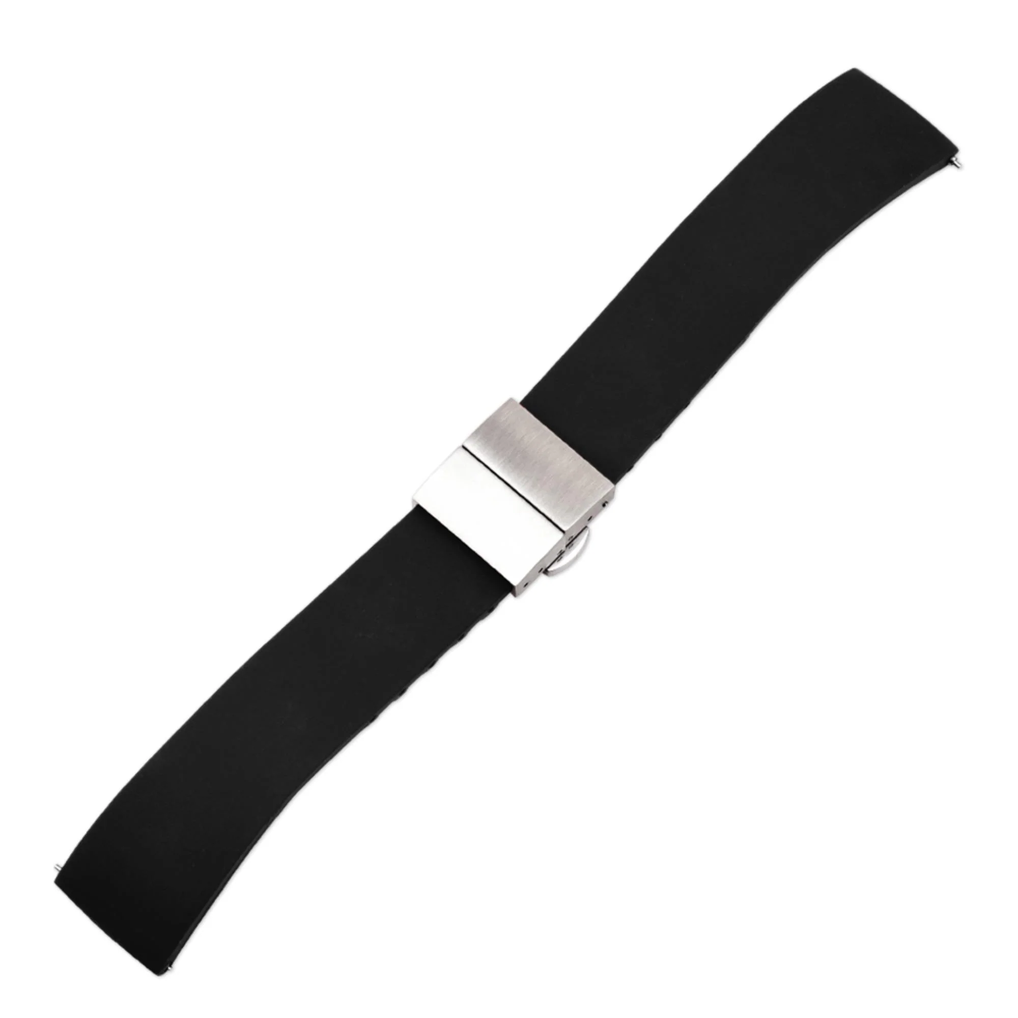 LBS Black Premium Silicone Cut-to-Size QR Men's Watch Strap 906/20 - Image 2