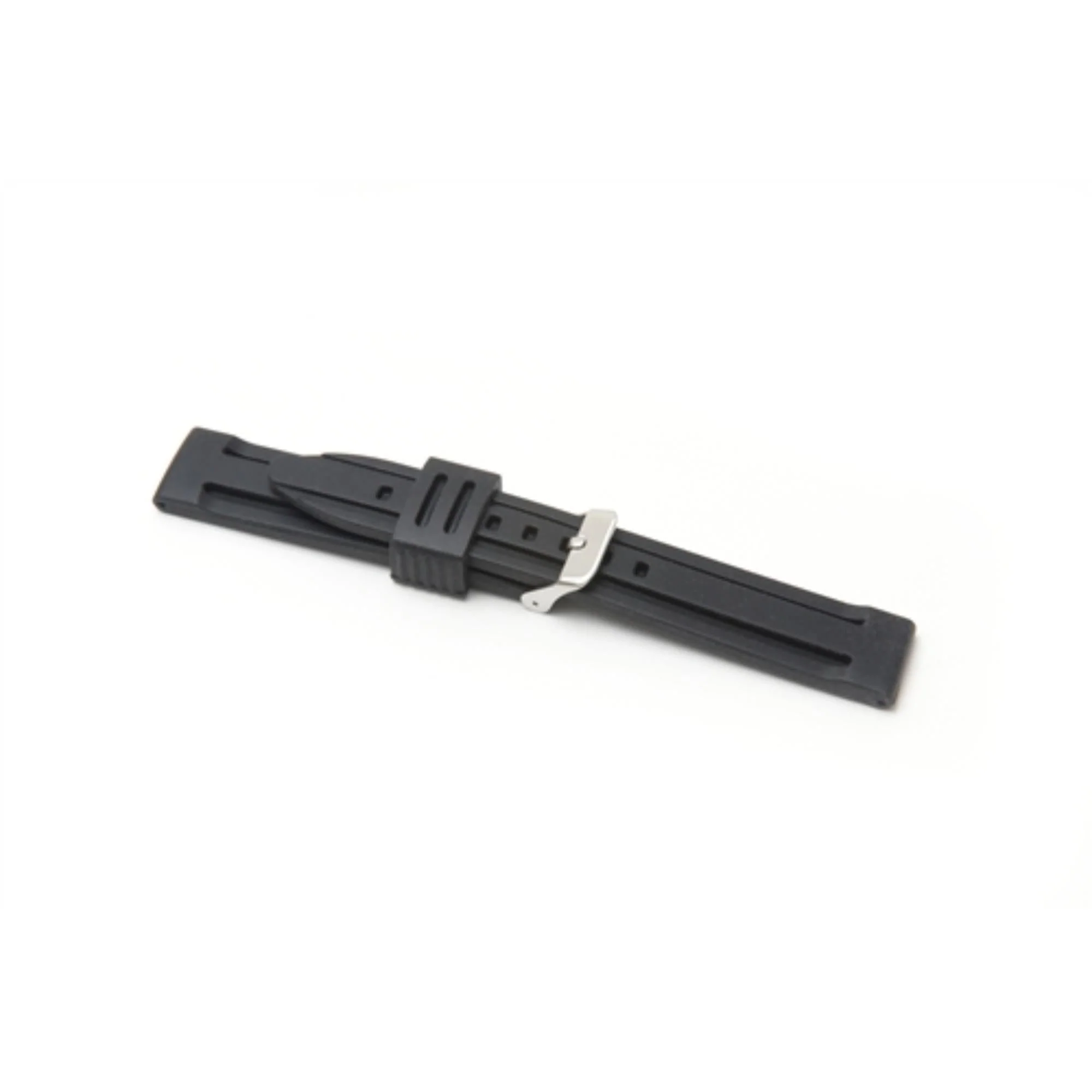 LBS Black Silicone Watch Strap 8001/22 - Image 2