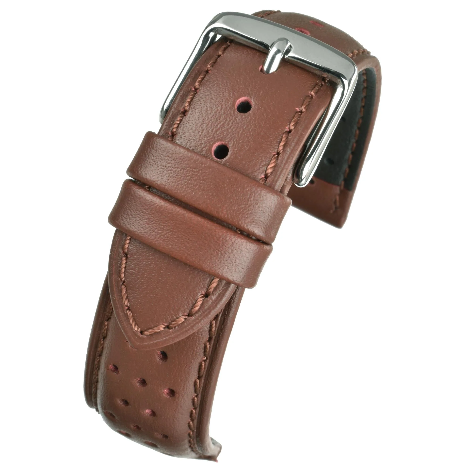 LBS Superior Perforated Leather Strap Tan WH821/20 - Image 3