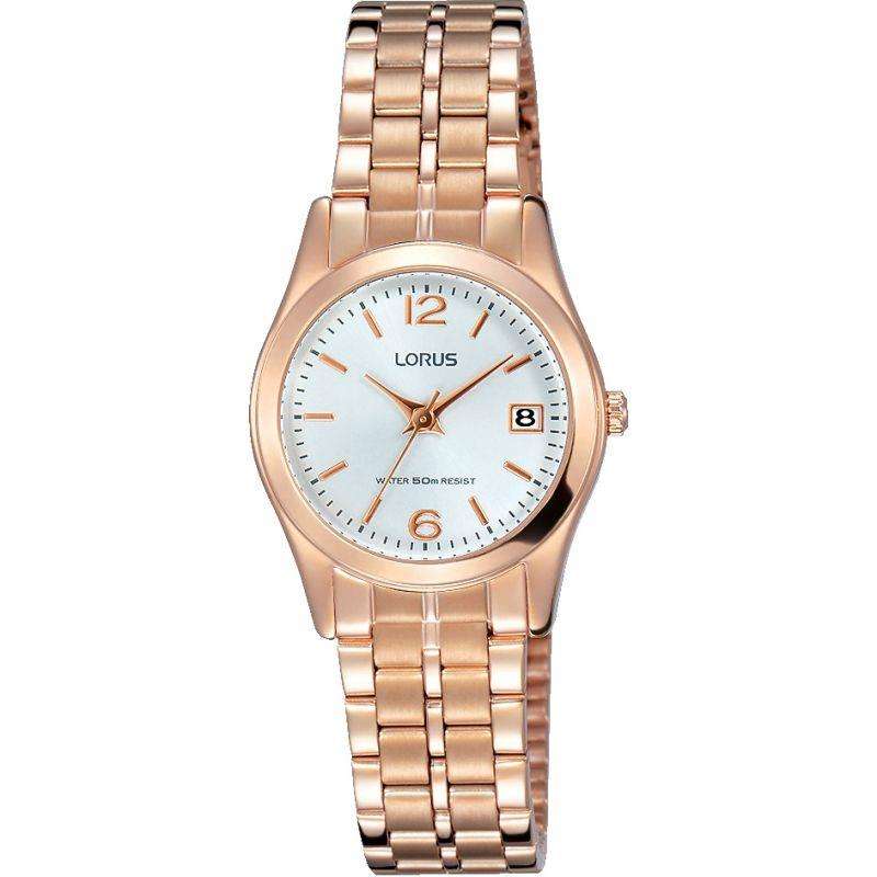 Lorus Quartz White Dial Rose Gold Bracelet Ladies Watch RH732BX9 - Image 3