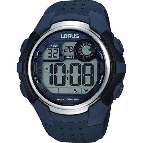 Lorus Sports Chronograph Quartz Digital Dial Navy Silicone Strap Men’s Watch R2387KX9 - Image 2