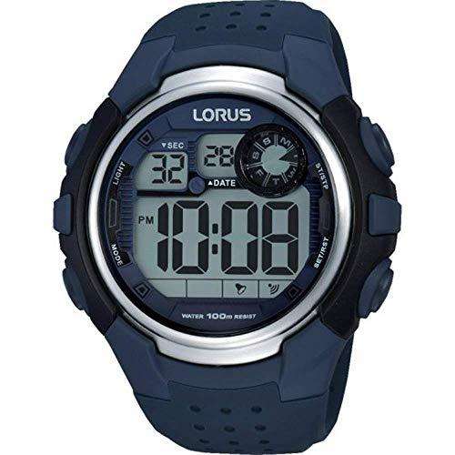 Lorus Sports Chronograph Quartz Digital Dial Navy Silicone Strap Men’s Watch R2387KX9 - Image 3