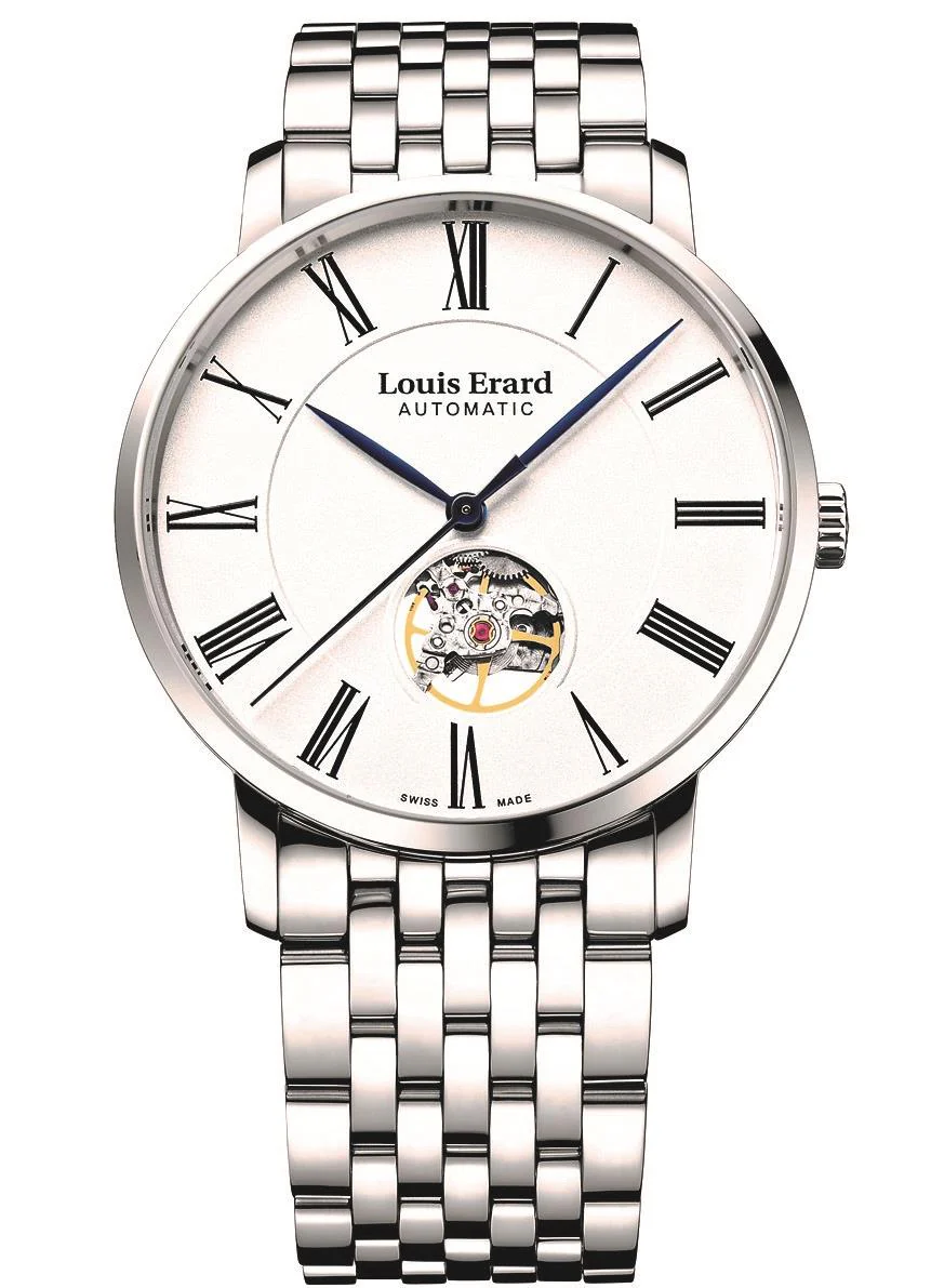 Louis Erard Excellence Open Balance Stainless Steel Mens Watch 62233AA10.BMA35 40mm