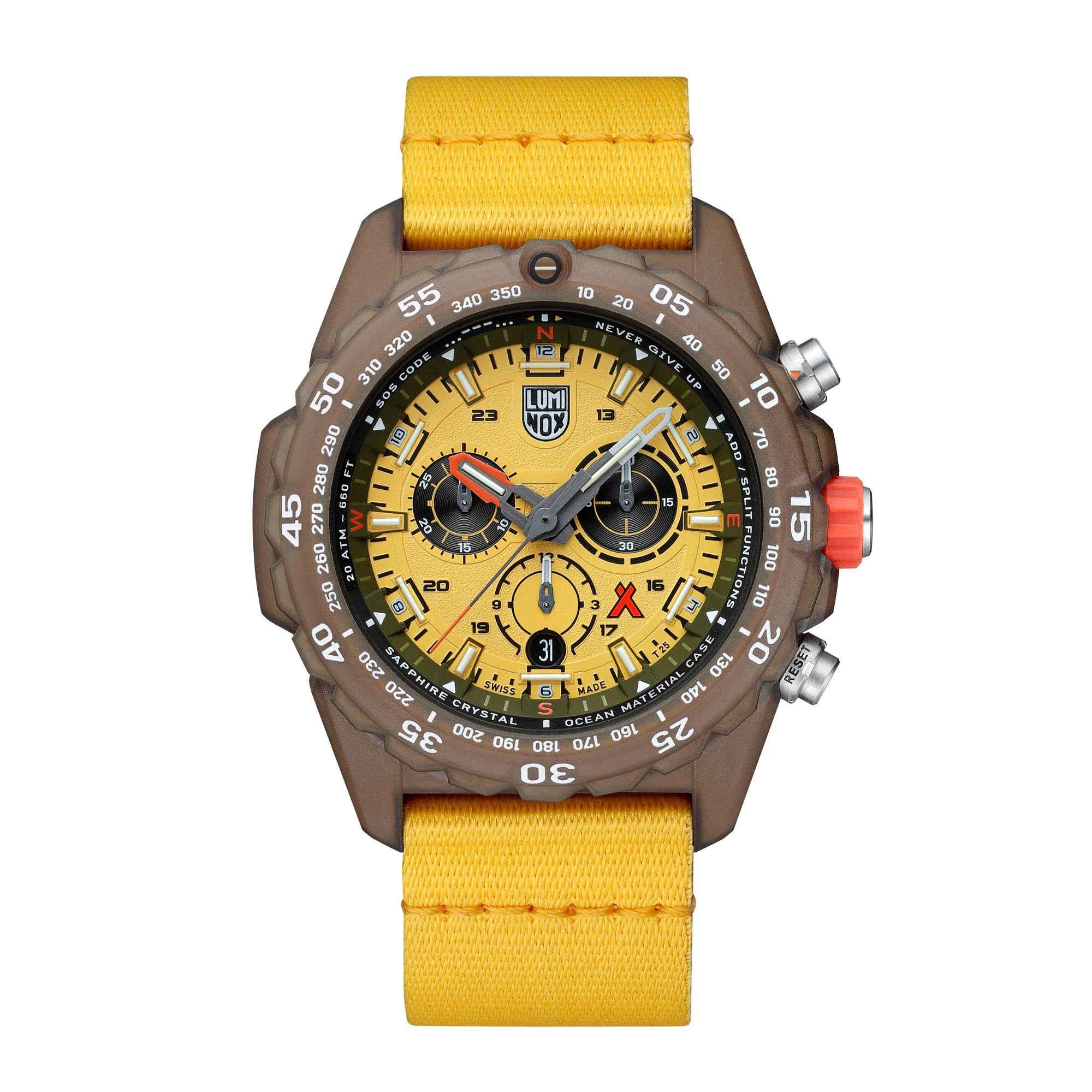 Luminox Bear Grylls Survival 3740 Tide Eco Master Series Yellow Dial Men's Watch XB.3745.ECO - Image 11
