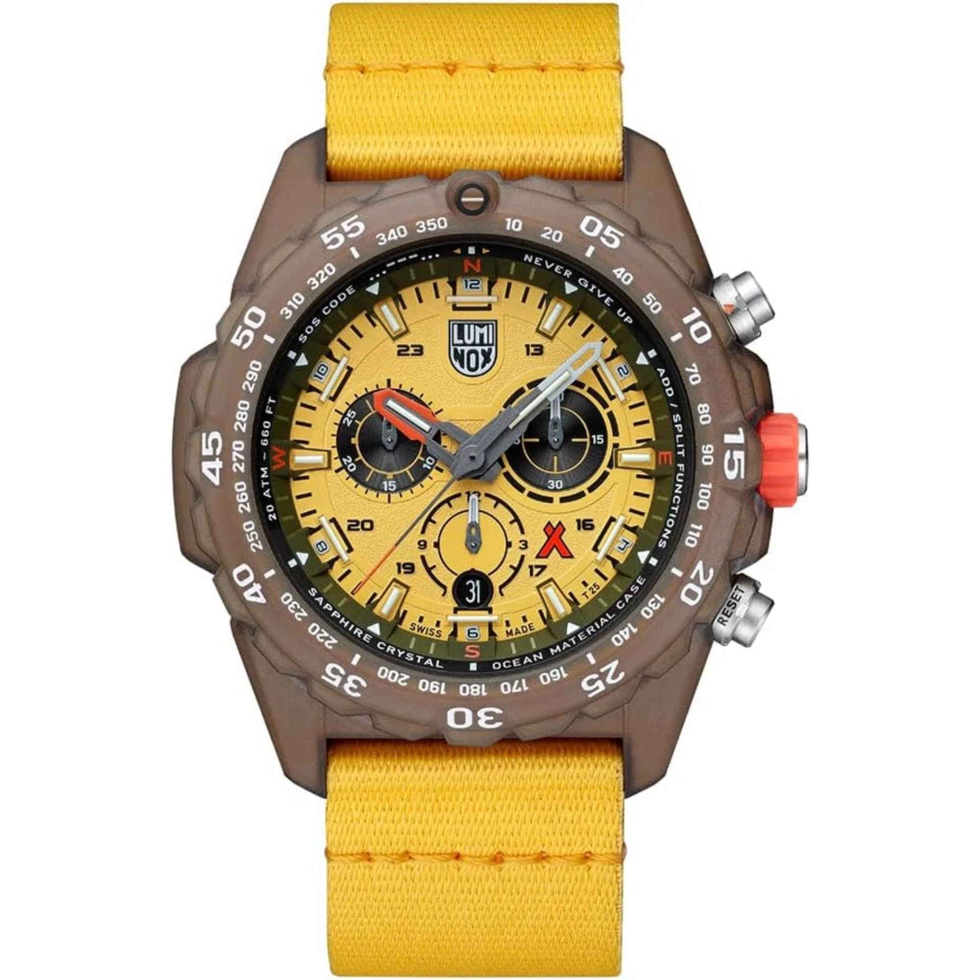 Luminox Bear Grylls Survival 3740 Tide Eco Master Series Yellow Dial Men's Watch XB.3745.ECO - Image 12