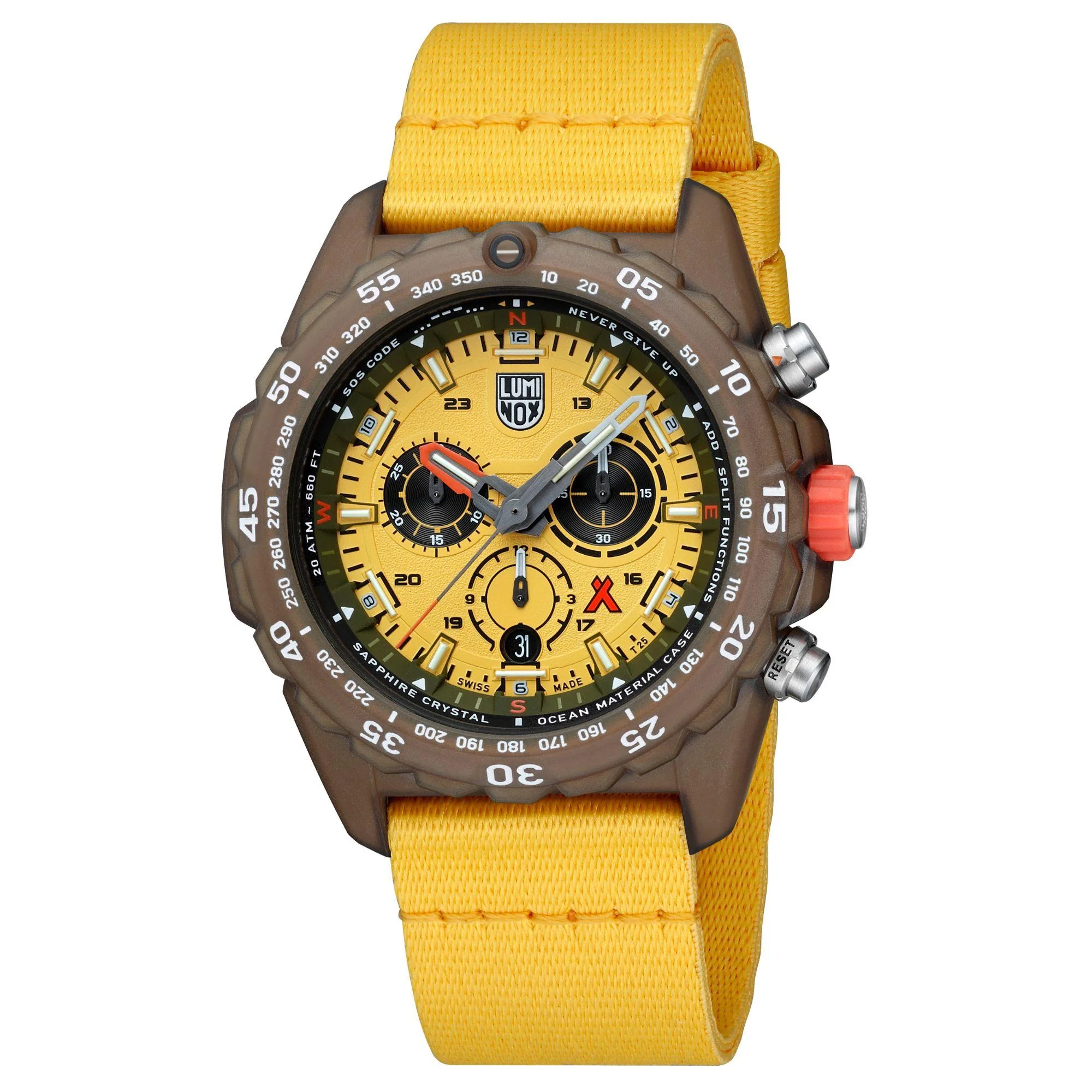 Luminox Bear Grylls Survival 3740 Tide Eco Master Series Yellow Dial Men's Watch XB.3745.ECO - Image 13
