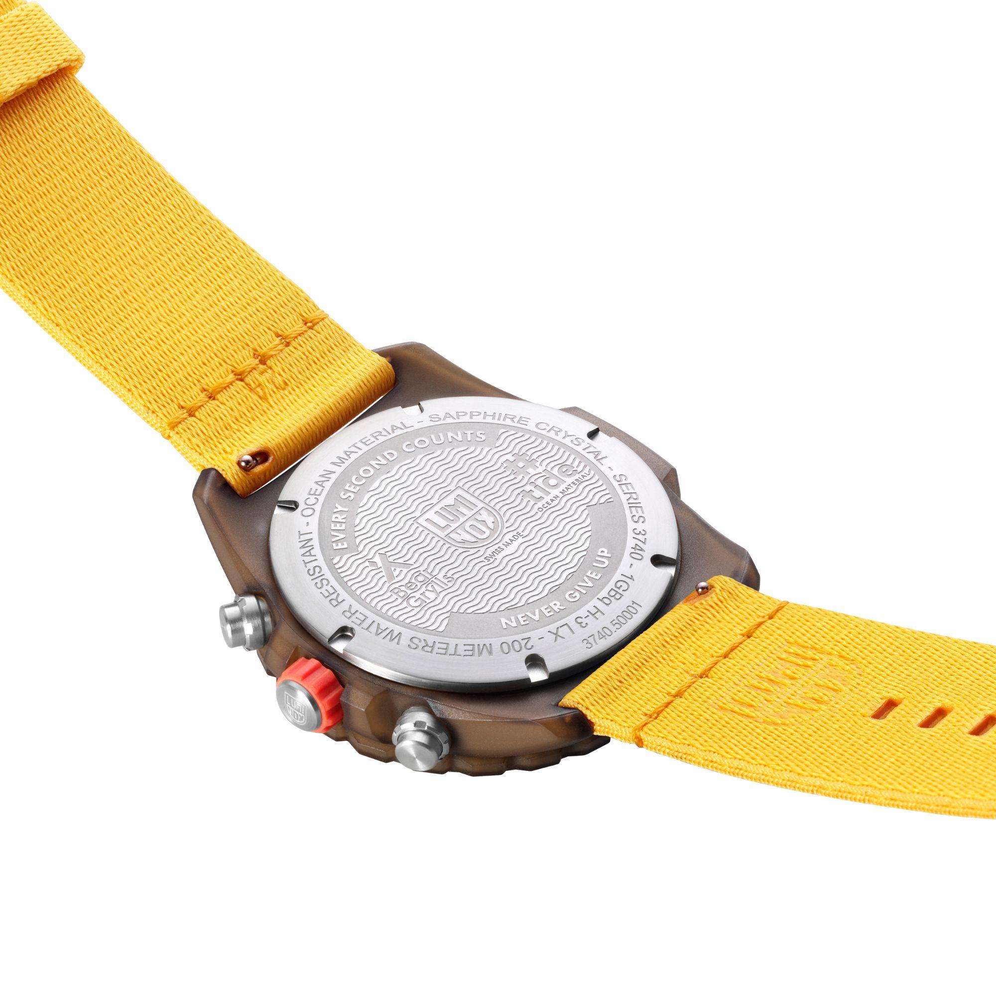 Luminox Bear Grylls Survival 3740 Tide Eco Master Series Yellow Dial Men's Watch XB.3745.ECO - Image 4