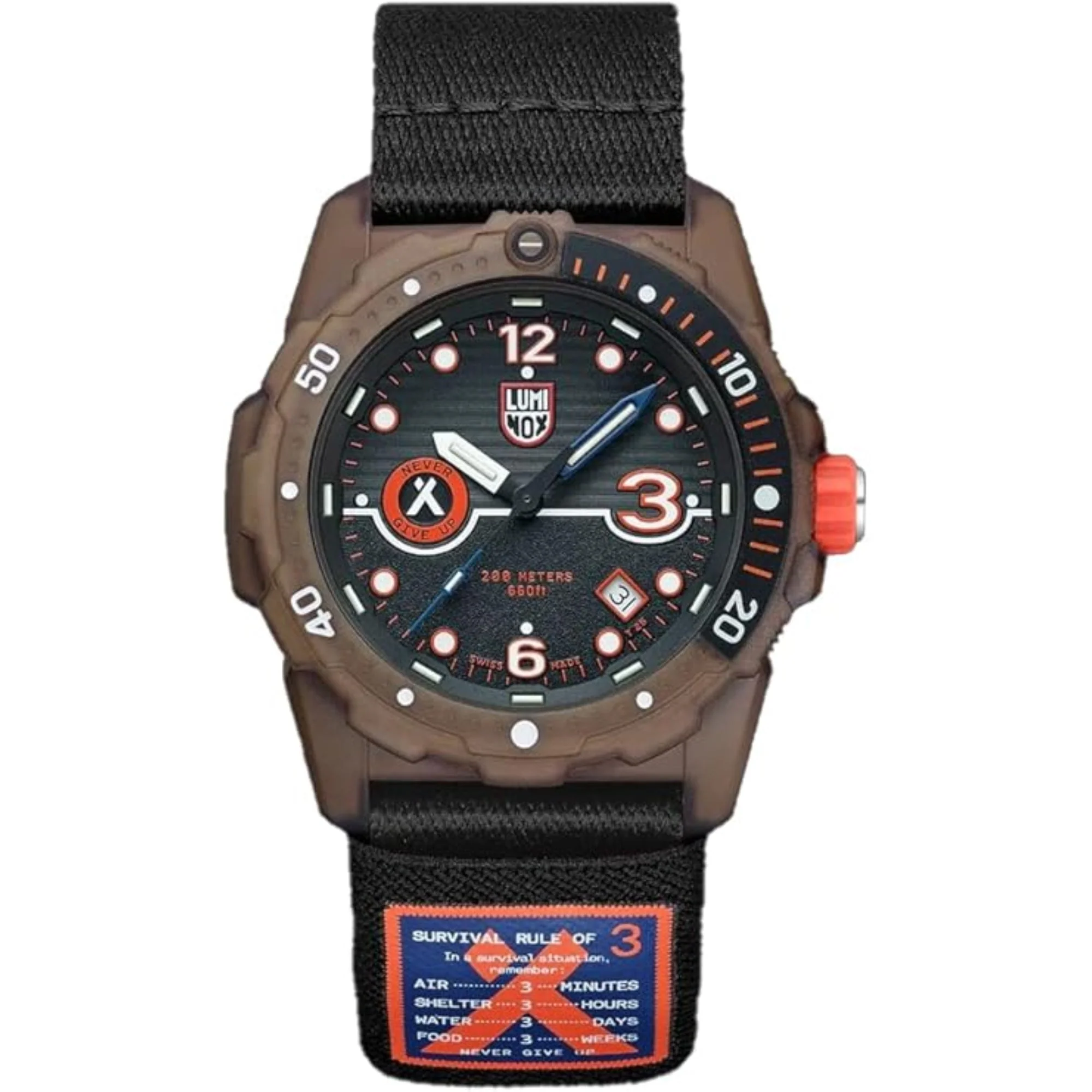 Luminox Bear Grylls Survival Sea 3720 ECO Series Black Dial Men's Watch XB.3721.ECO - Image 11