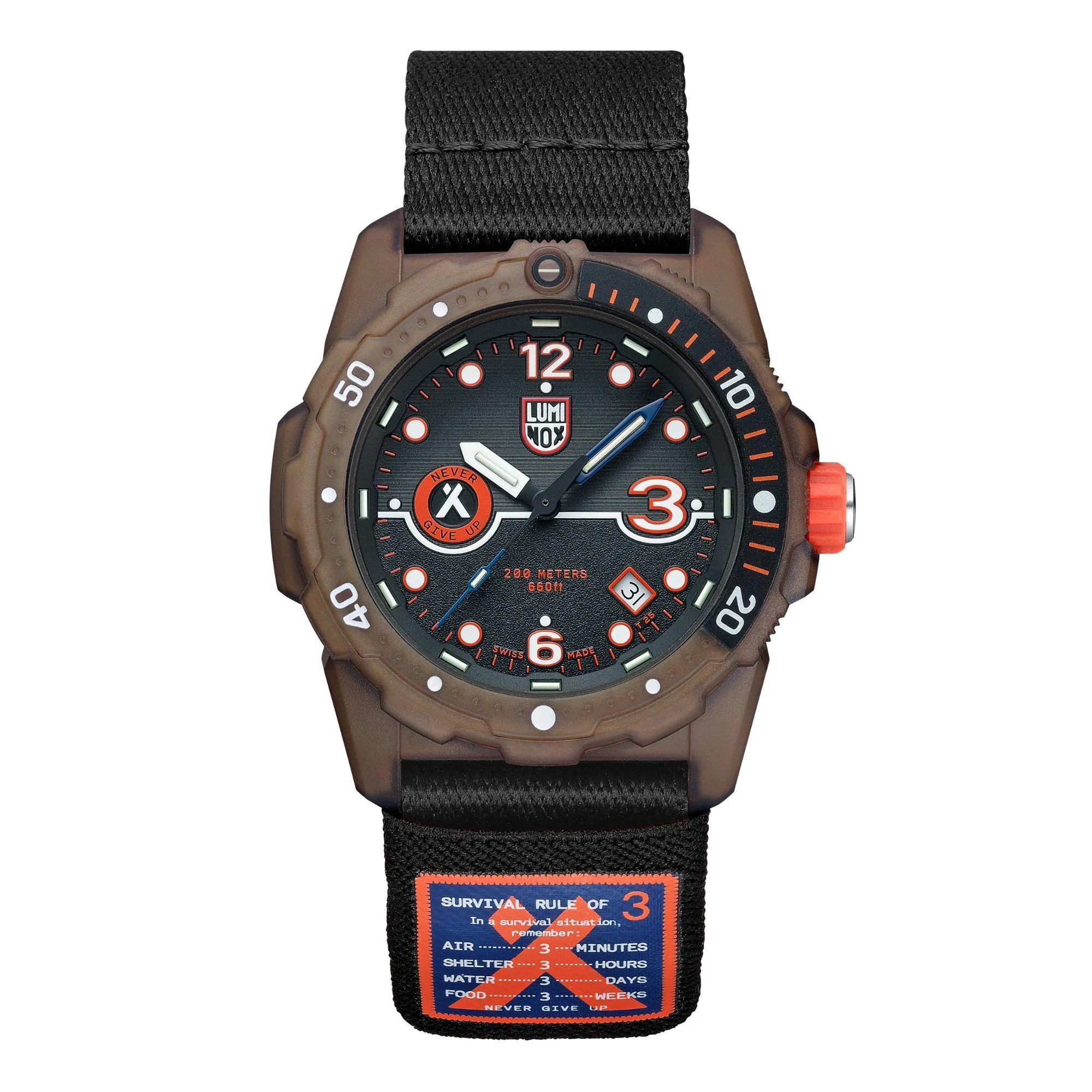 Luminox Bear Grylls Survival Sea 3720 ECO Series Black Dial Men's Watch XB.3721.ECO - Image 12