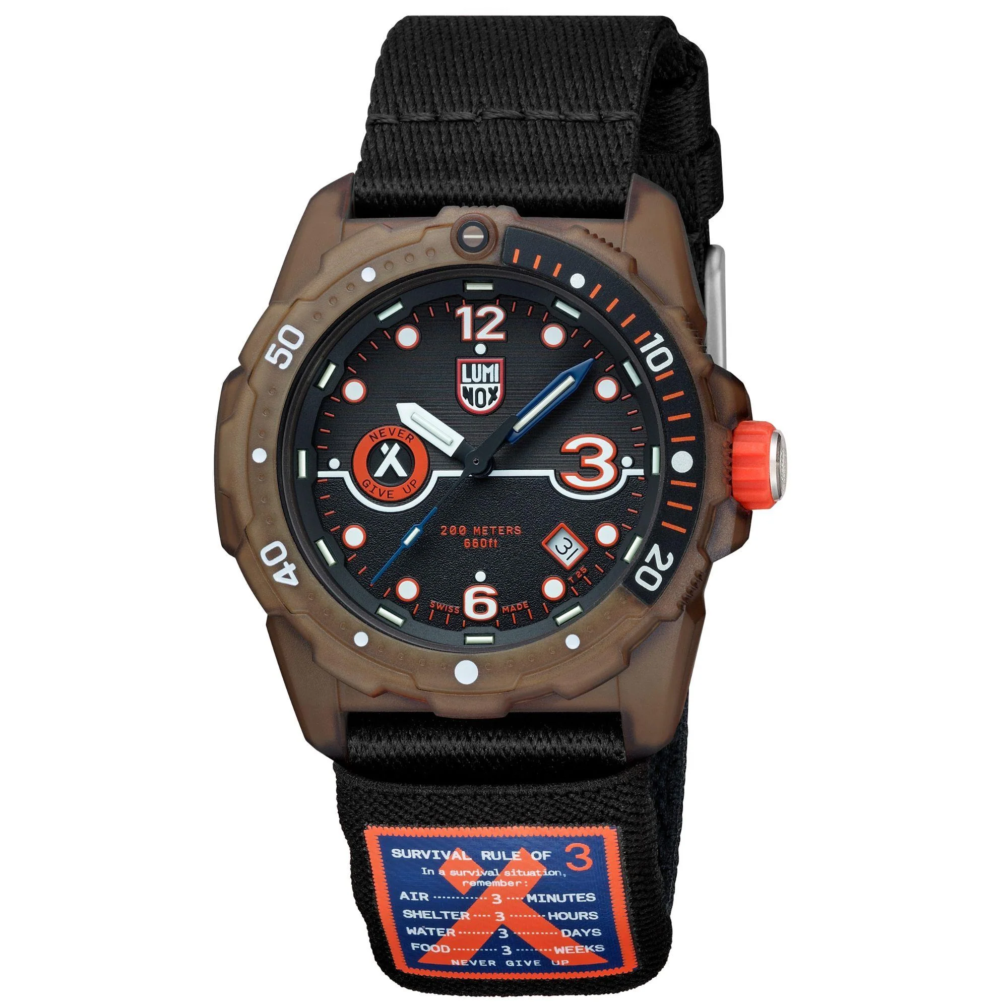 Luminox Bear Grylls Survival Sea 3720 ECO Series Black Dial Men's Watch XB.3721.ECO - Image 13