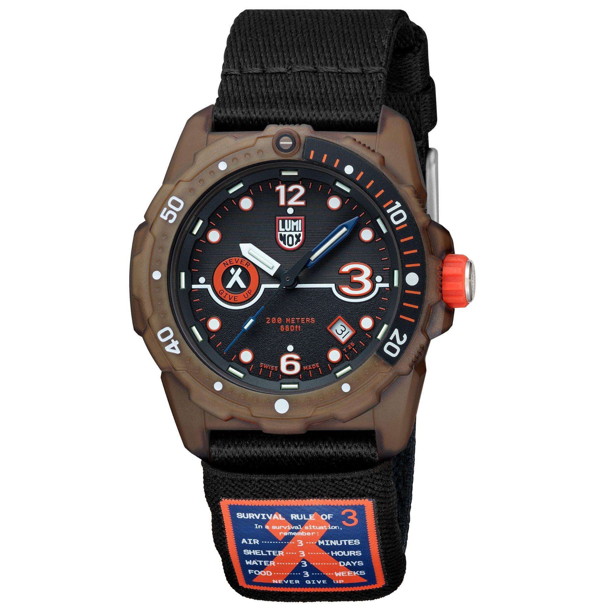 Luminox Bear Grylls Survival Sea 3720 ECO Series Black Dial Men's Watch XB.3721.ECO - Image 3