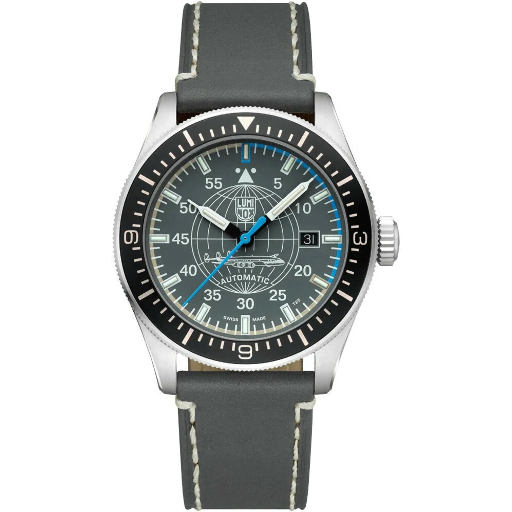 Luminox Air Automatic Constellation 9600 Series Grey Dial Leather Strap Men's Watch XA.9602 - Image 11