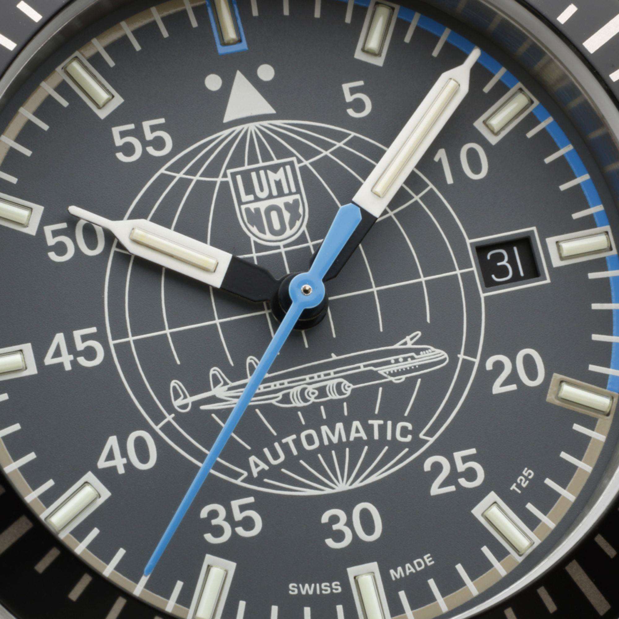 Luminox Air Automatic Constellation 9600 Series Grey Dial Leather Strap Men's Watch XA.9602 - Image 3