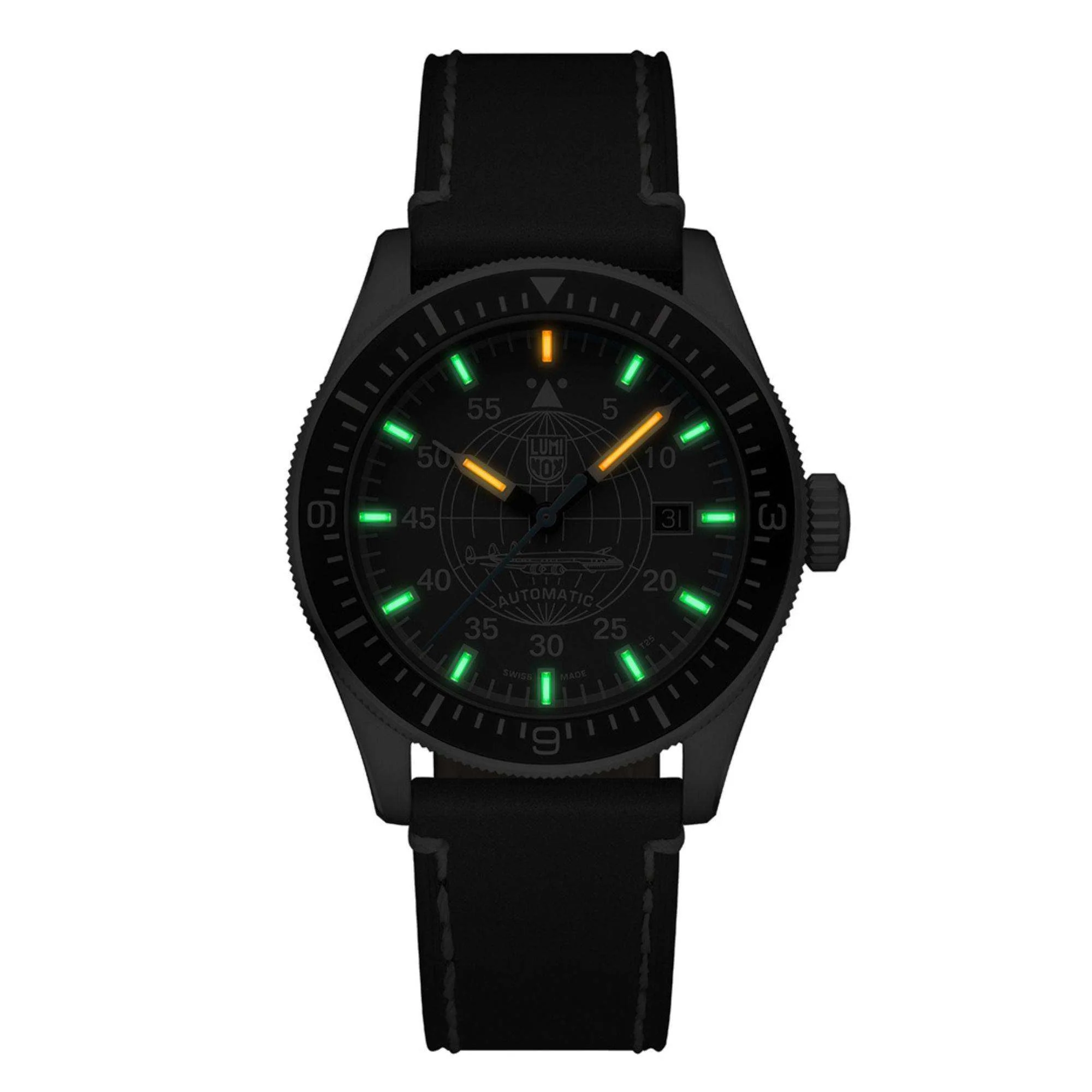 Luminox Air Automatic Constellation 9600 Series Grey Dial Leather Strap Men's Watch XA.9602 - Image 6