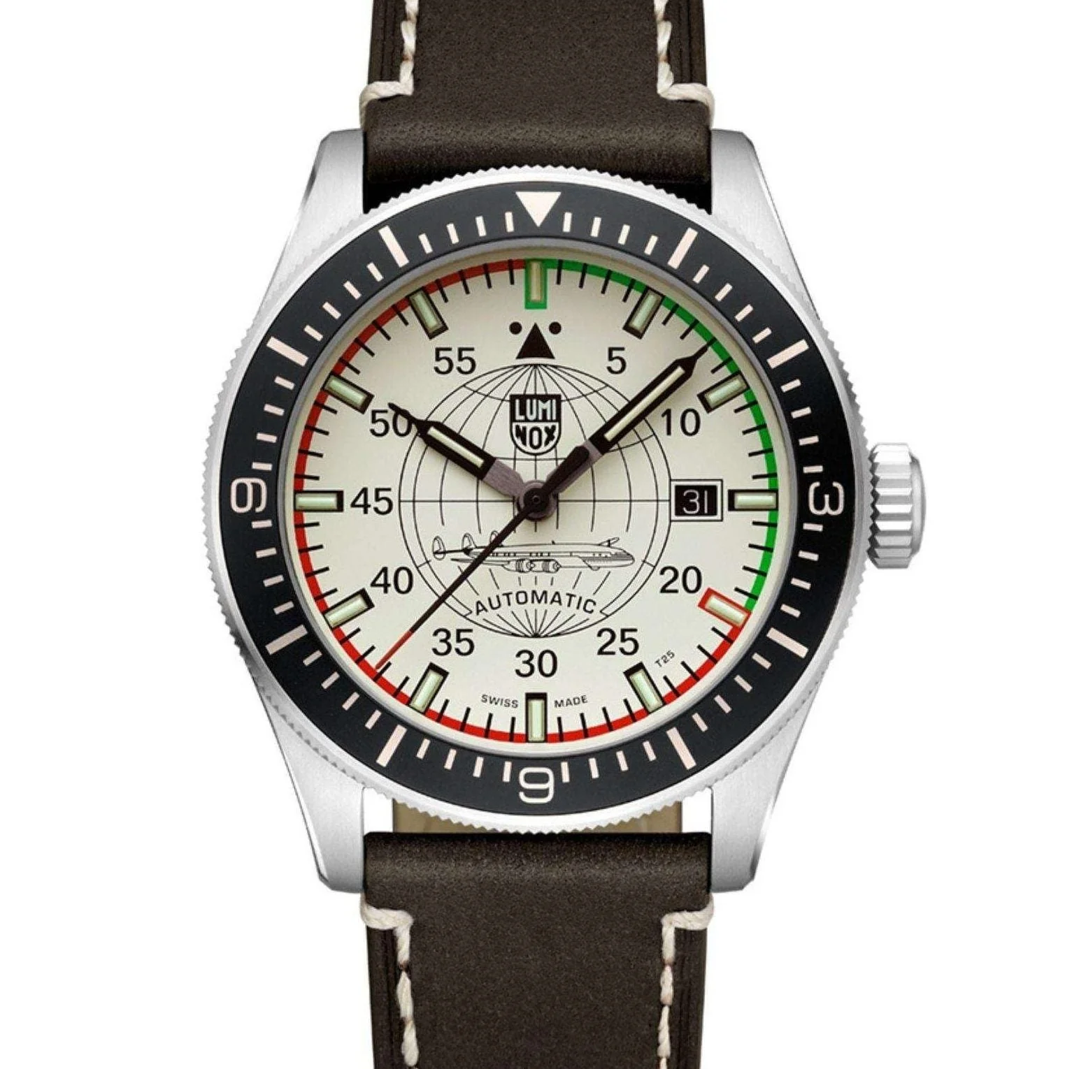 Luminox Constellation Cream Dial Brown Leather Strap Men's Watch XA.9607 - Image 10
