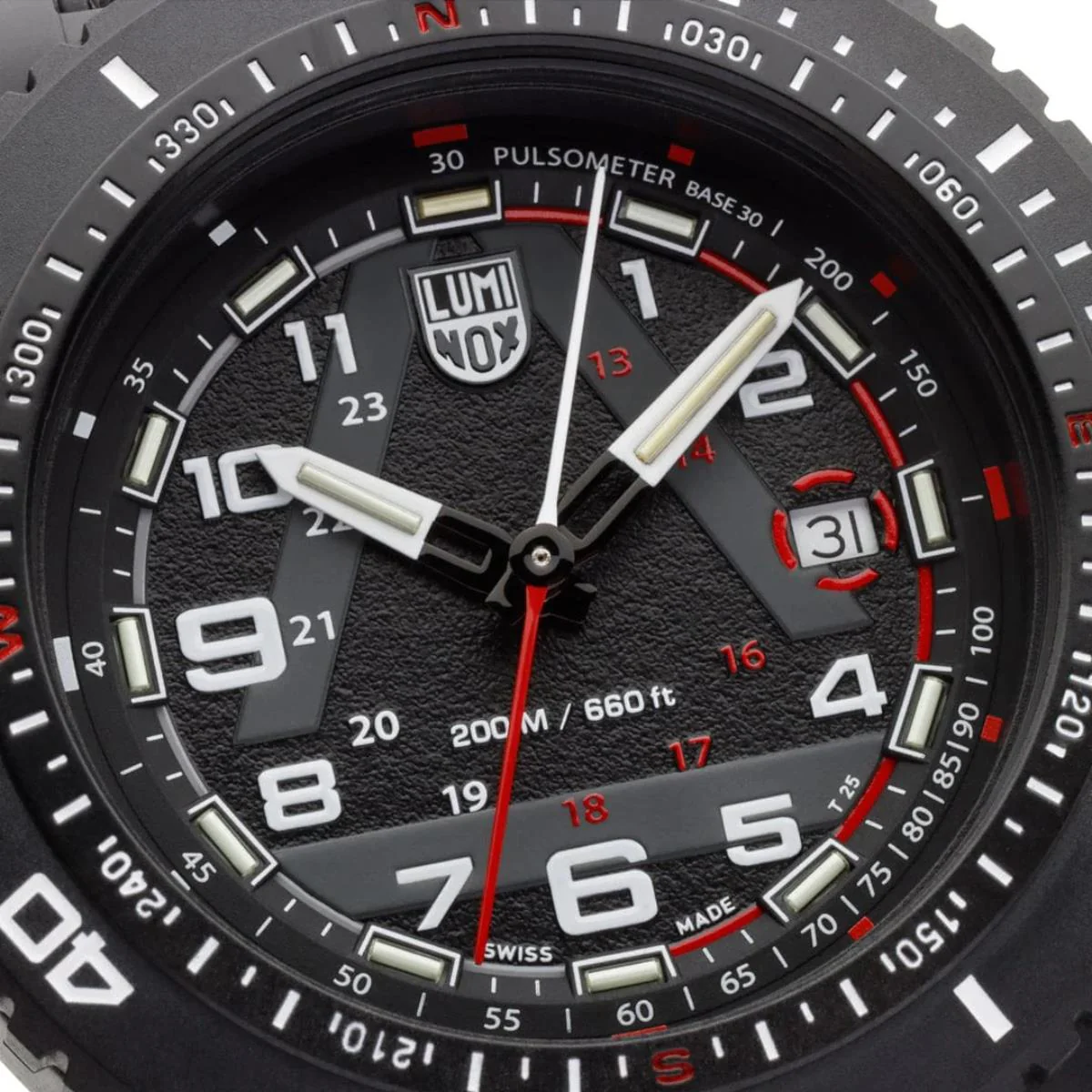Luminox ICE-SAR 1080 Series Black Dial Rubber with Textile Strap Men's Watch XL.1081 - Image 3