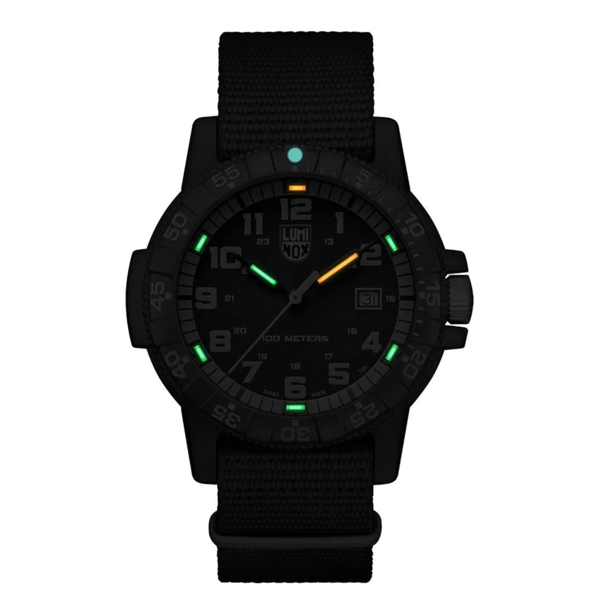 Luminox Leatherback Sea Turtle Quartz Black Dial NATO Strap Unisex Watch XS.0333 - Image 4