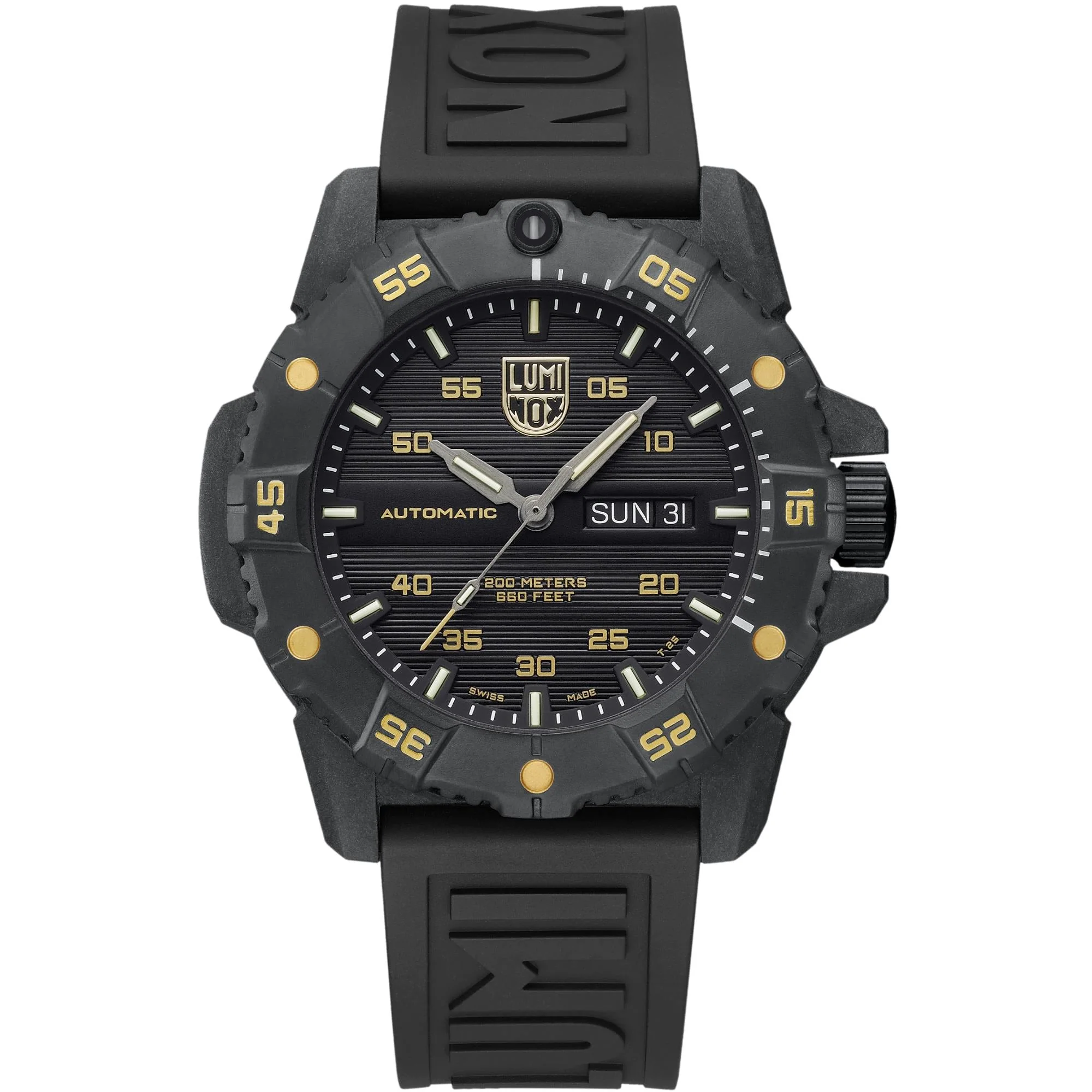 Luminox Master Carbon Seal Automatic Gold Accent Black Dial Men’s Watch XS.3865.GOLD - Image 14