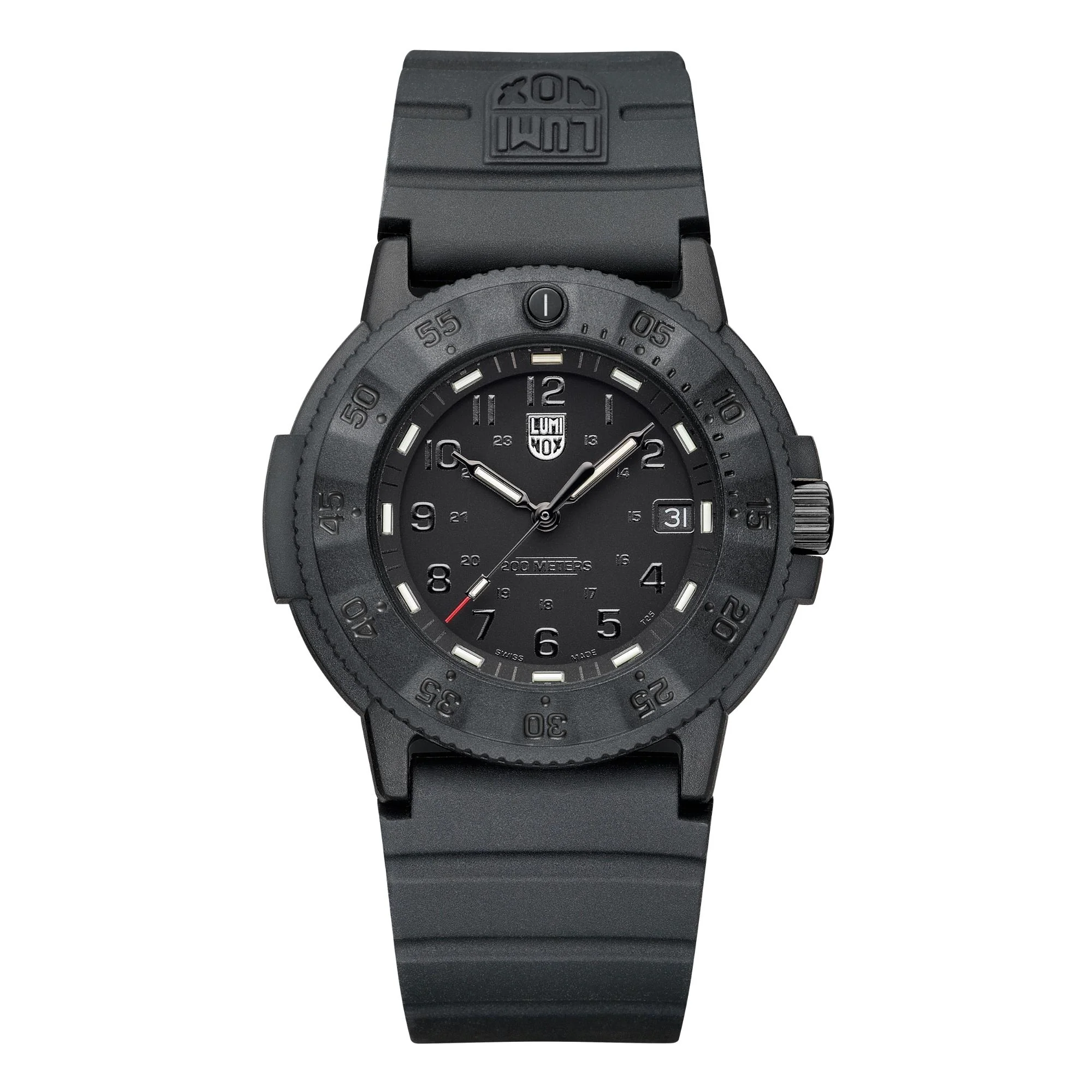 Luminox Navy SEAL 3000 Series Automatic Black Dial Black Rubber Strap Men's Watch XS.3001.EVO.BO.S - Image 9