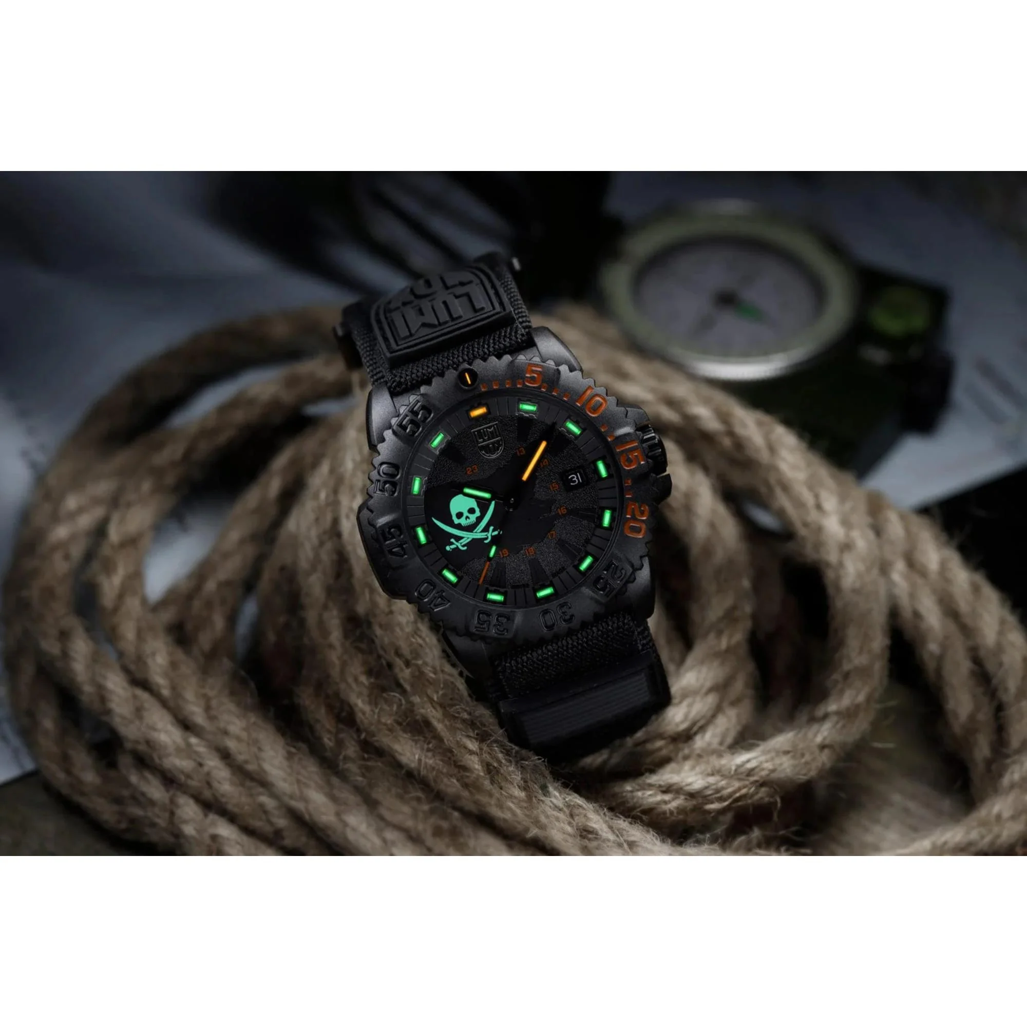 Luminox Navy Seal 3050 Pirate Watch Limited Edition Black Dial Velcro Fast Strap Men's Watch XS.3051.PIR.LE - Image 19