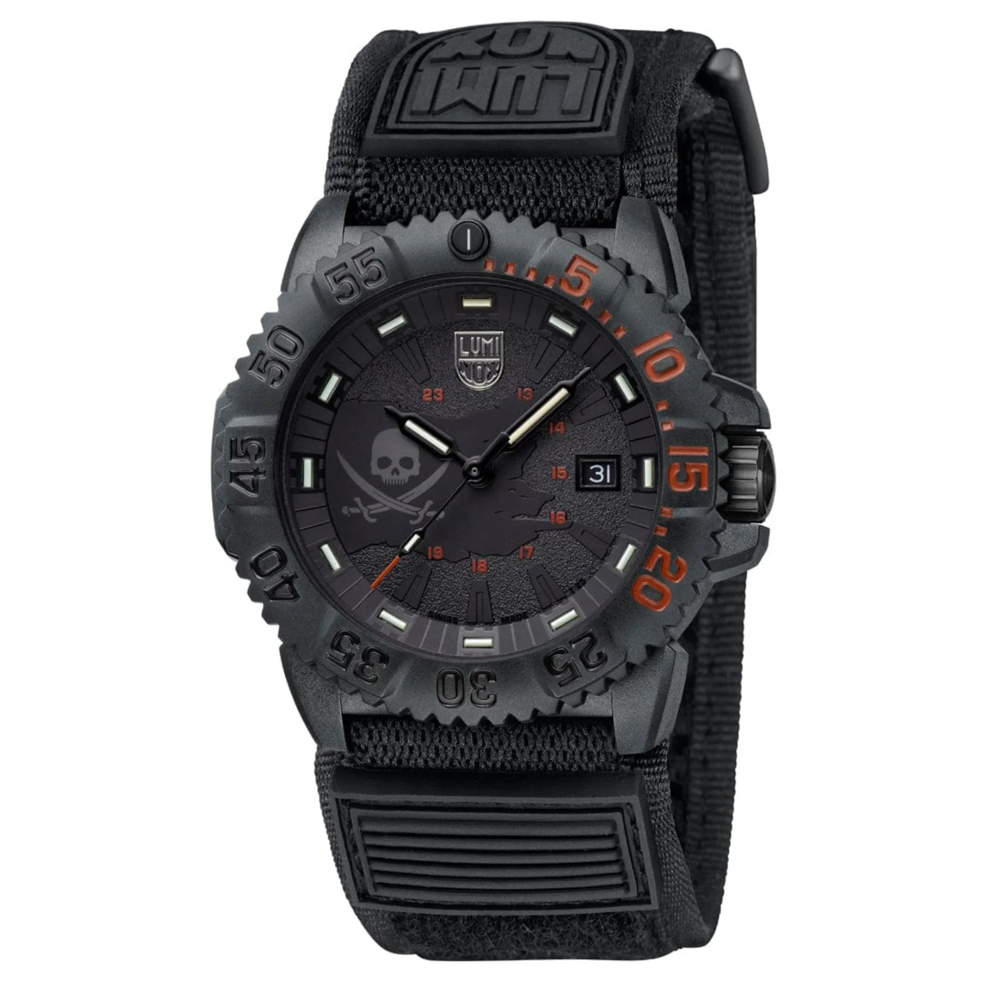 Luminox Navy Seal 3050 Pirate Watch Limited Edition Black Dial Velcro Fast Strap Men's Watch XS.3051.PIR.LE - Image 7