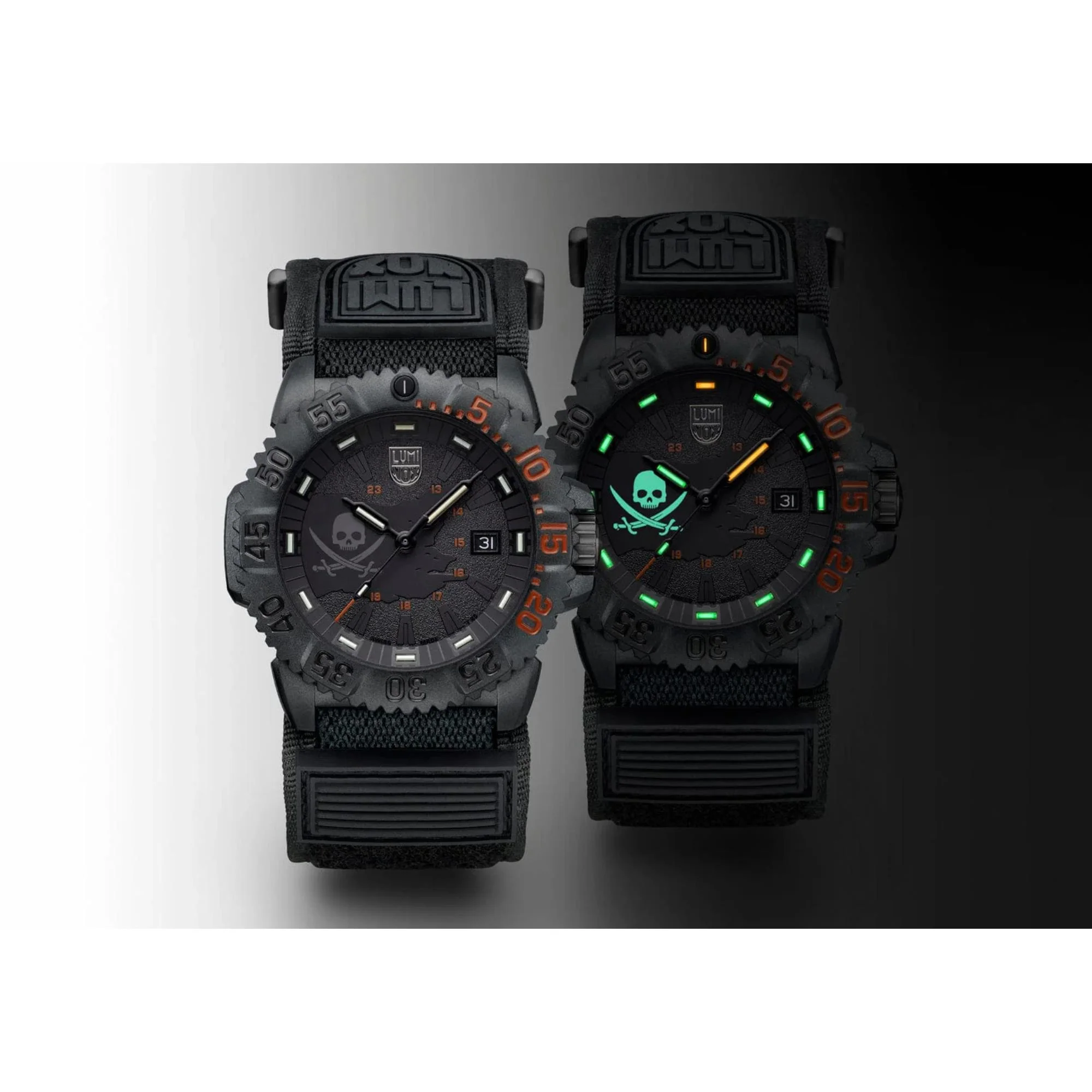 Luminox Navy Seal 3050 Pirate Watch Limited Edition Black Dial Velcro Fast Strap Men's Watch XS.3051.PIR.LE - Image 8