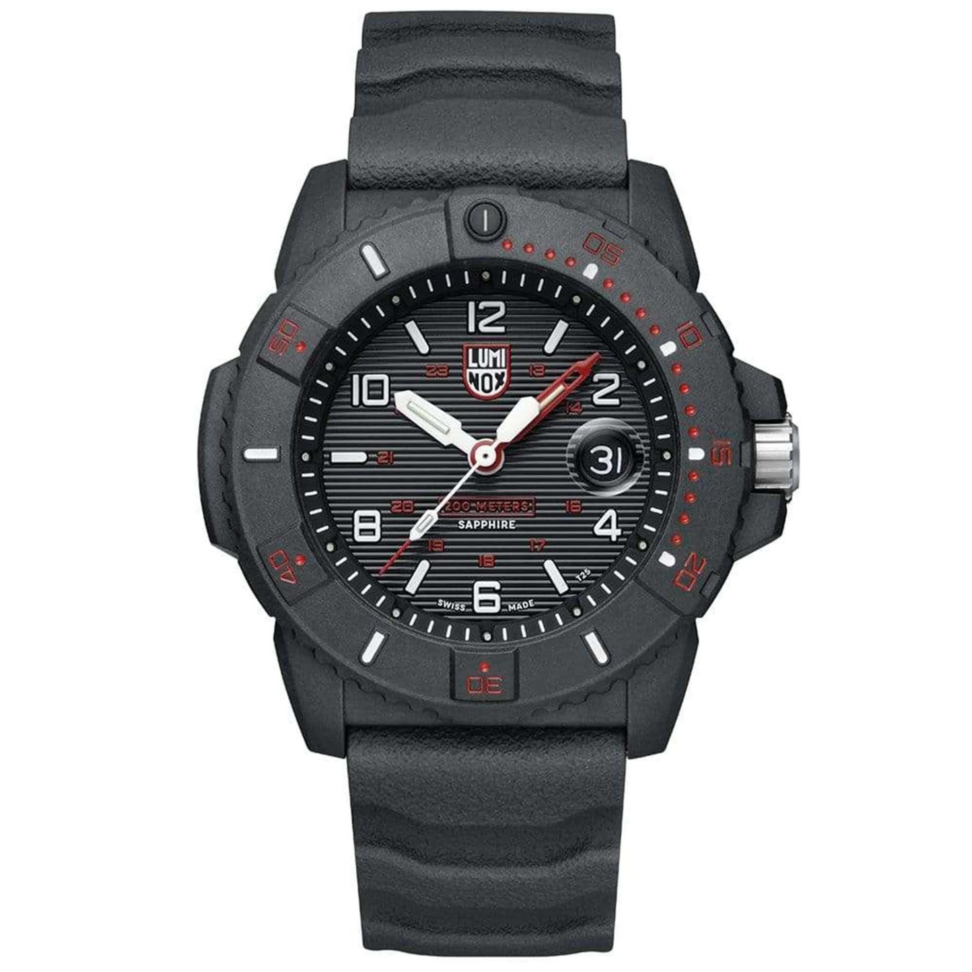 Luminox Navy SEAL 3600 Series Quartz Black Dial Rubber Strap Men's Watch XS.3615 - Image 9