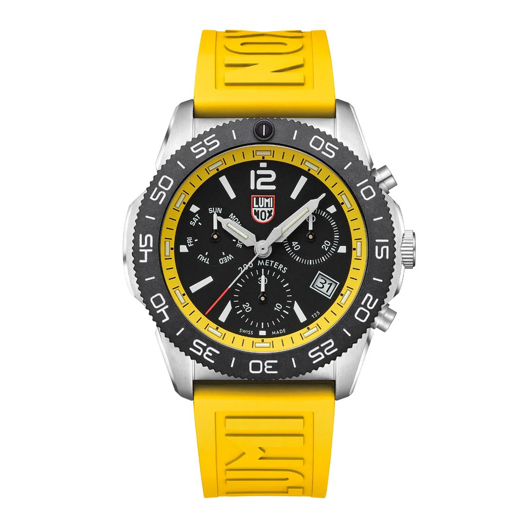 Luminox Pacific Diver Chronograph Black Dial Yellow Strap Men’s Watch XS.3145 - Image 11