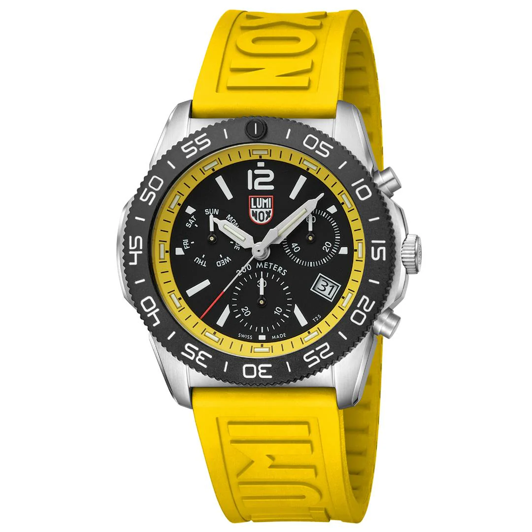 Luminox Pacific Diver Chronograph Black Dial Yellow Strap Men’s Watch XS.3145 - Image 18
