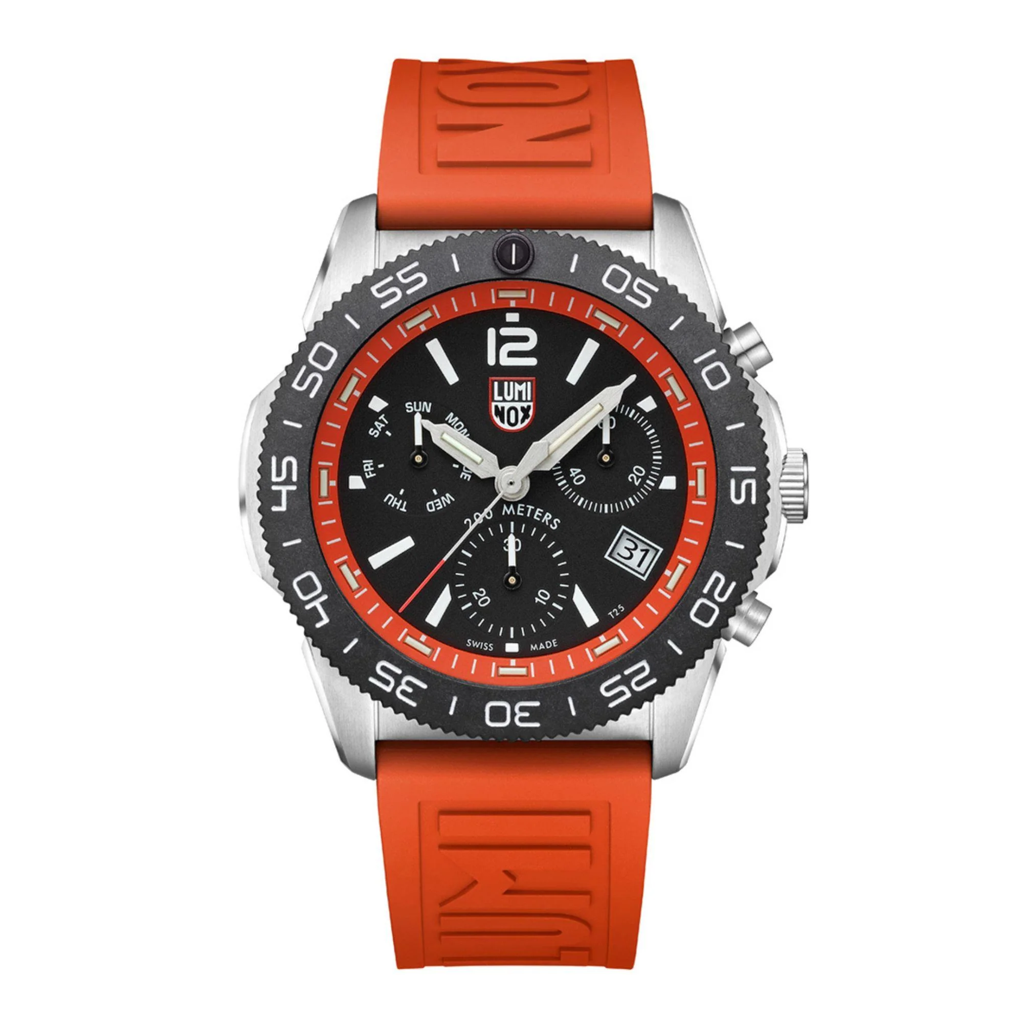 Luminox Pacific Diver Chronograph Orange Rubber Strap Black Dial Men's Watch XS.3149 - Image 11