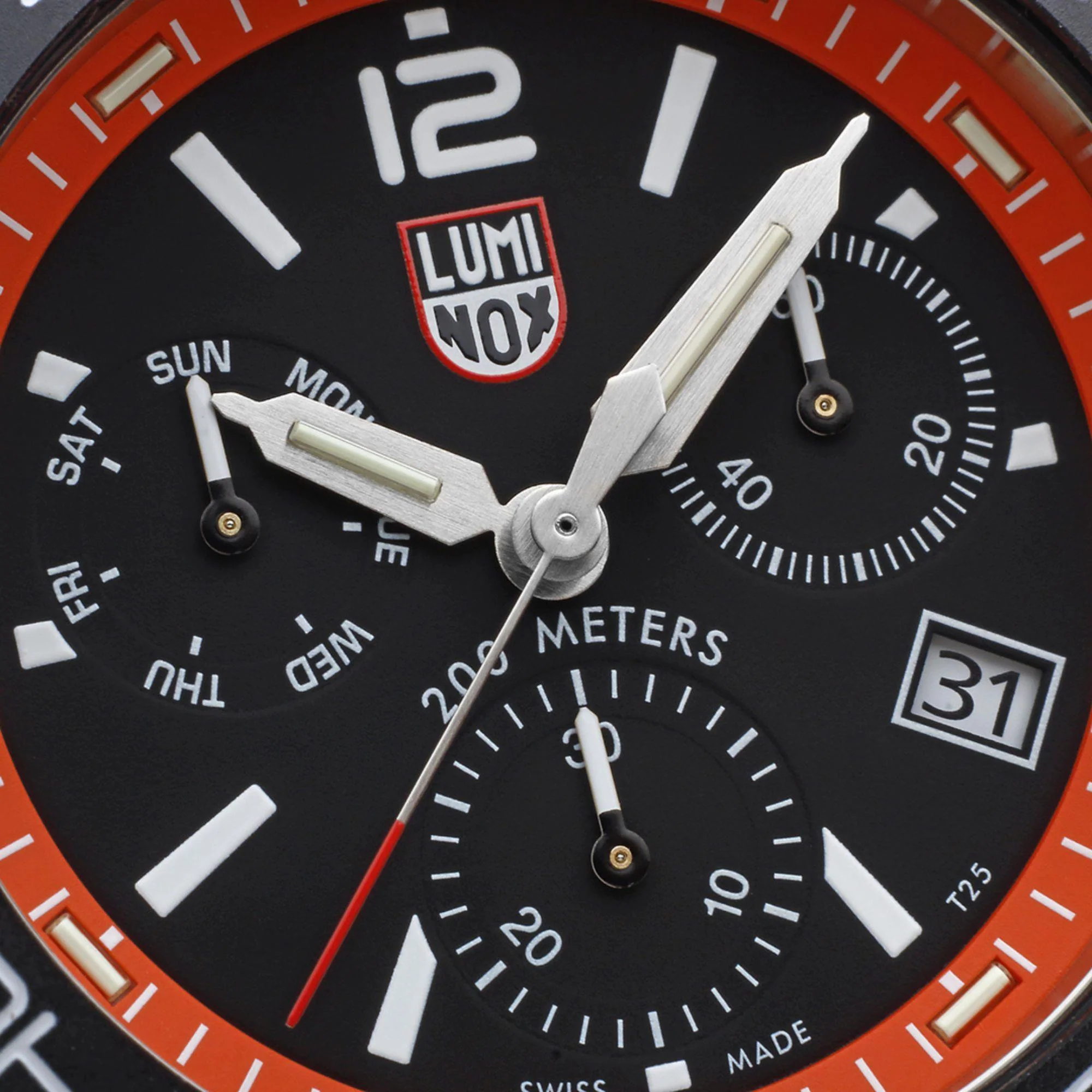 Luminox Pacific Diver Chronograph Orange Rubber Strap Black Dial Men's Watch XS.3149 - Image 17