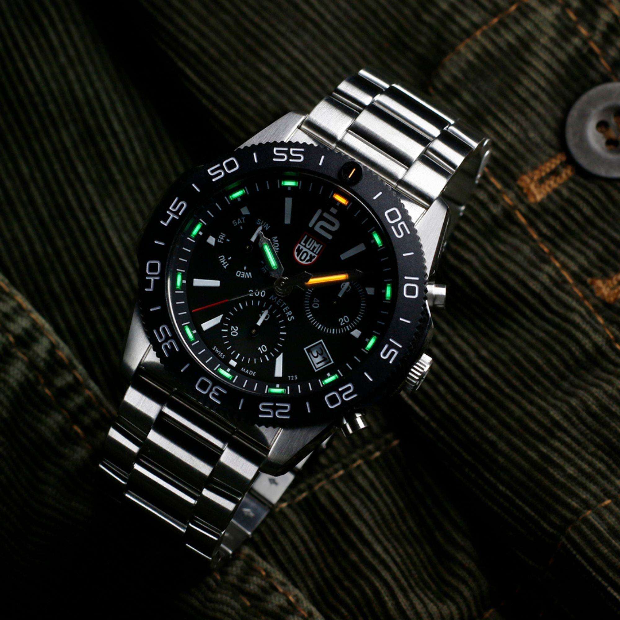 Luminox Pacific Diver Chronograph Stainless Steel Bracelet Mens Watch XS.3142 - Image 10