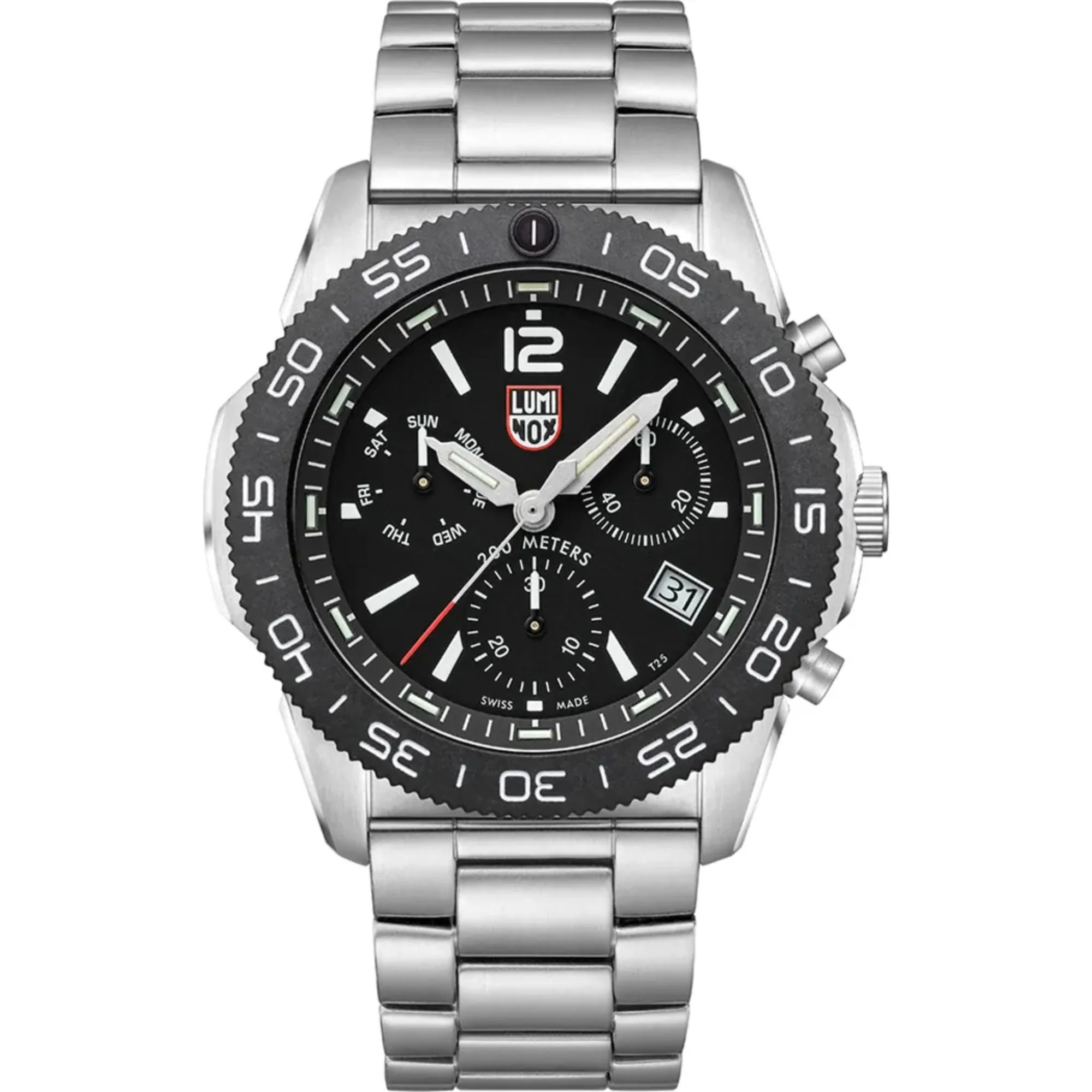 Luminox Pacific Diver Chronograph Stainless Steel Bracelet Mens Watch XS.3142 - Image 12