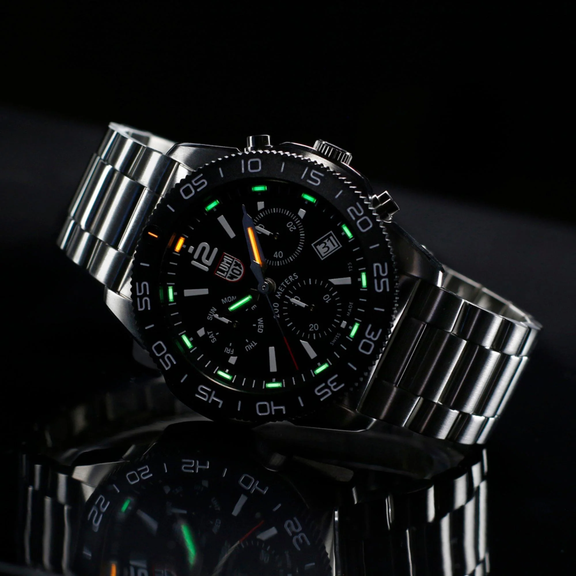 Luminox Pacific Diver Chronograph Stainless Steel Bracelet Mens Watch XS.3142 - Image 20
