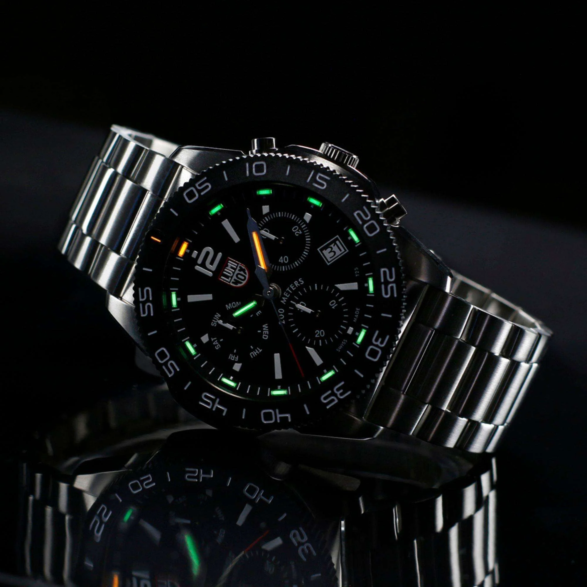 Luminox Pacific Diver Chronograph Stainless Steel Bracelet Mens Watch XS.3142 - Image 9