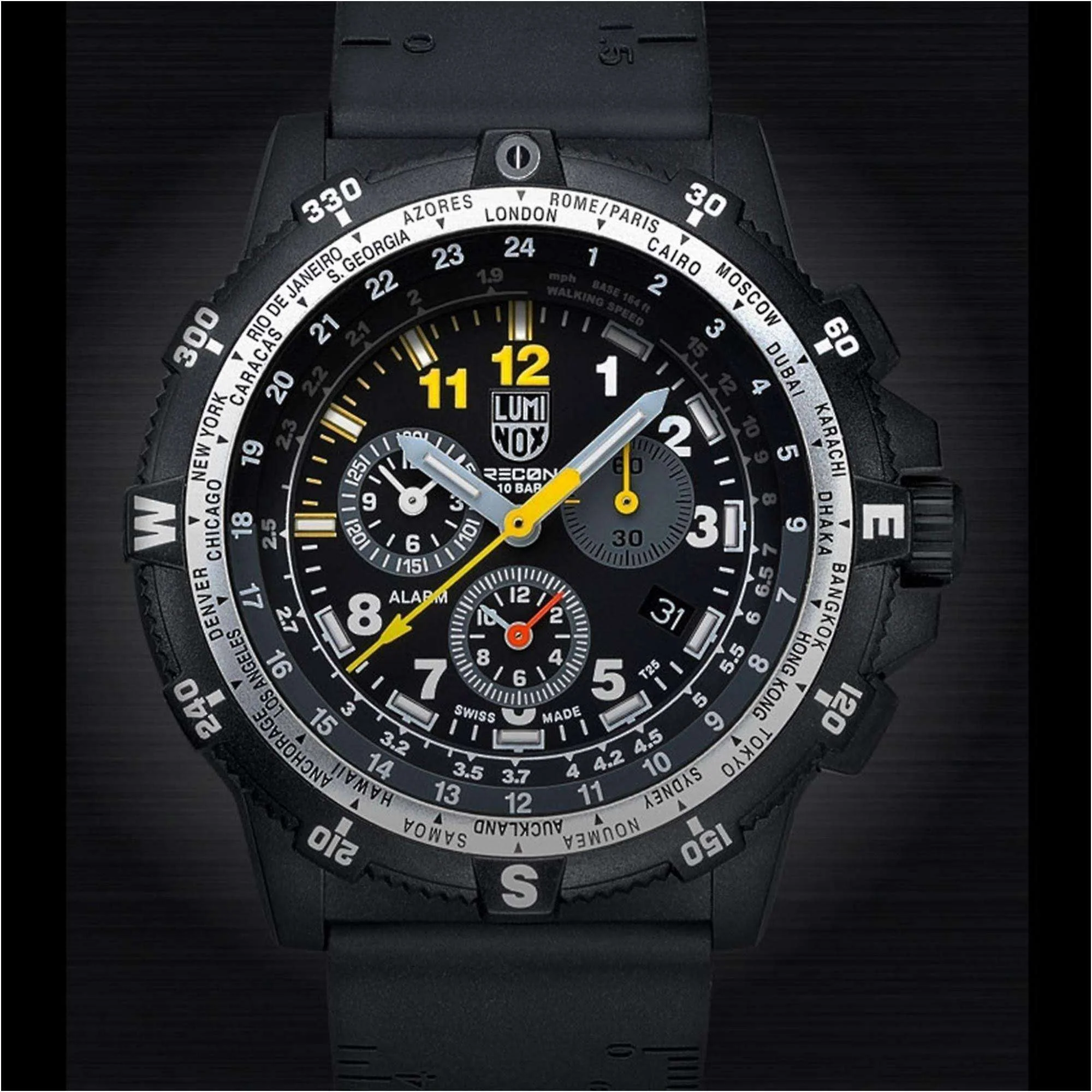 Luminox Recon III Team Leader Chronograph Series D 8840 Black Dial Black Silicone Strap Mens Watch XL.8842.MI.F - Image 7