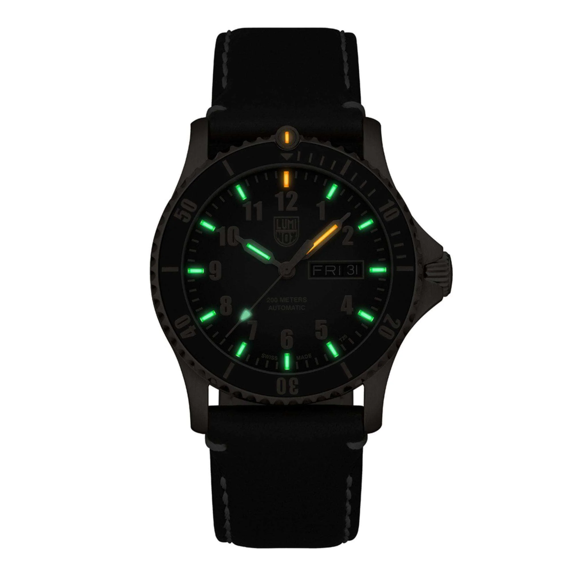 Luminox Sport Timer Black Dial Brown Leather Strap Limited Edition Men's Watch XS.0927 - Image 8