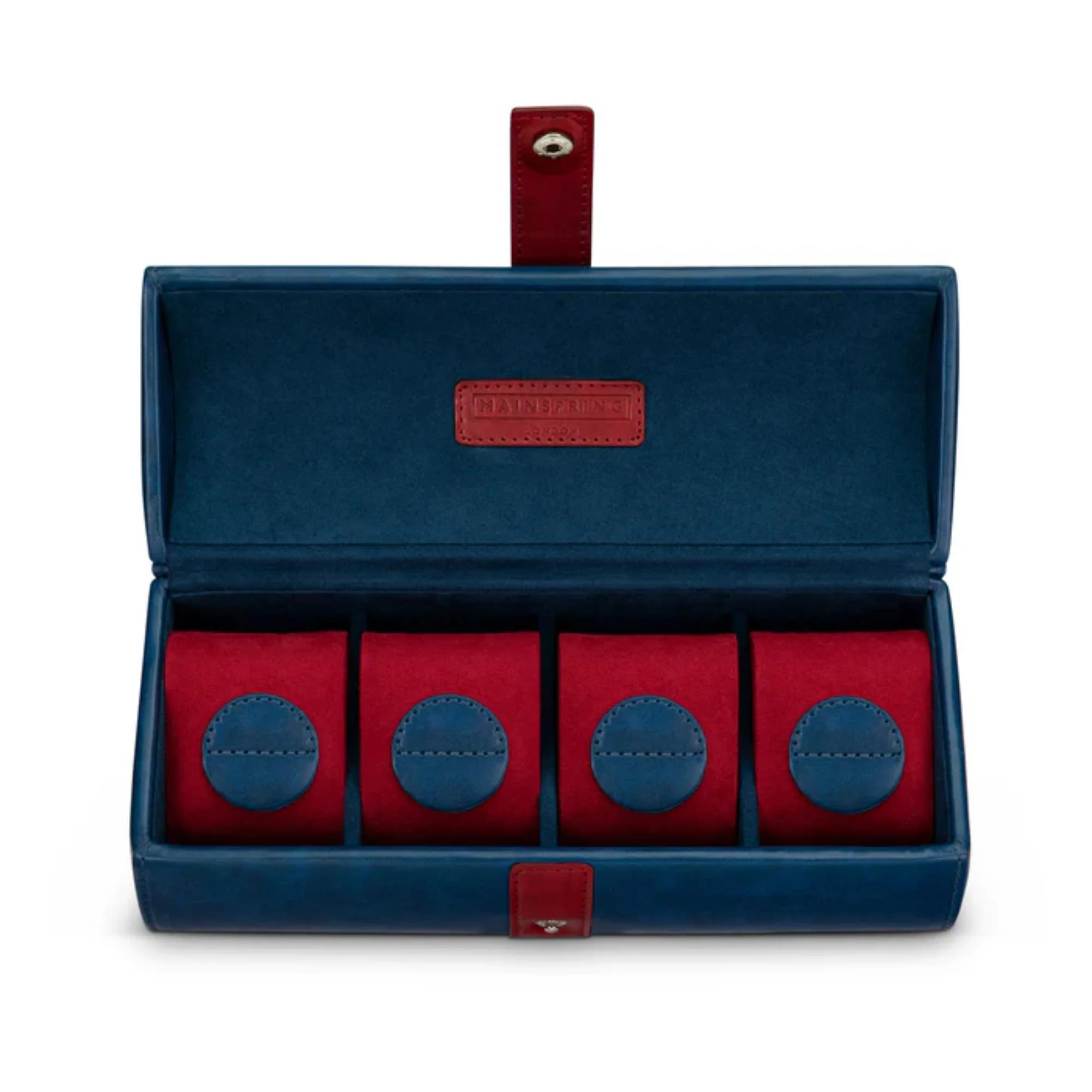 Mainspring Raceday Podium 4-Slot Watch Case Collector Pouch Naval Blue MS-101-WR1-01 - Image 2