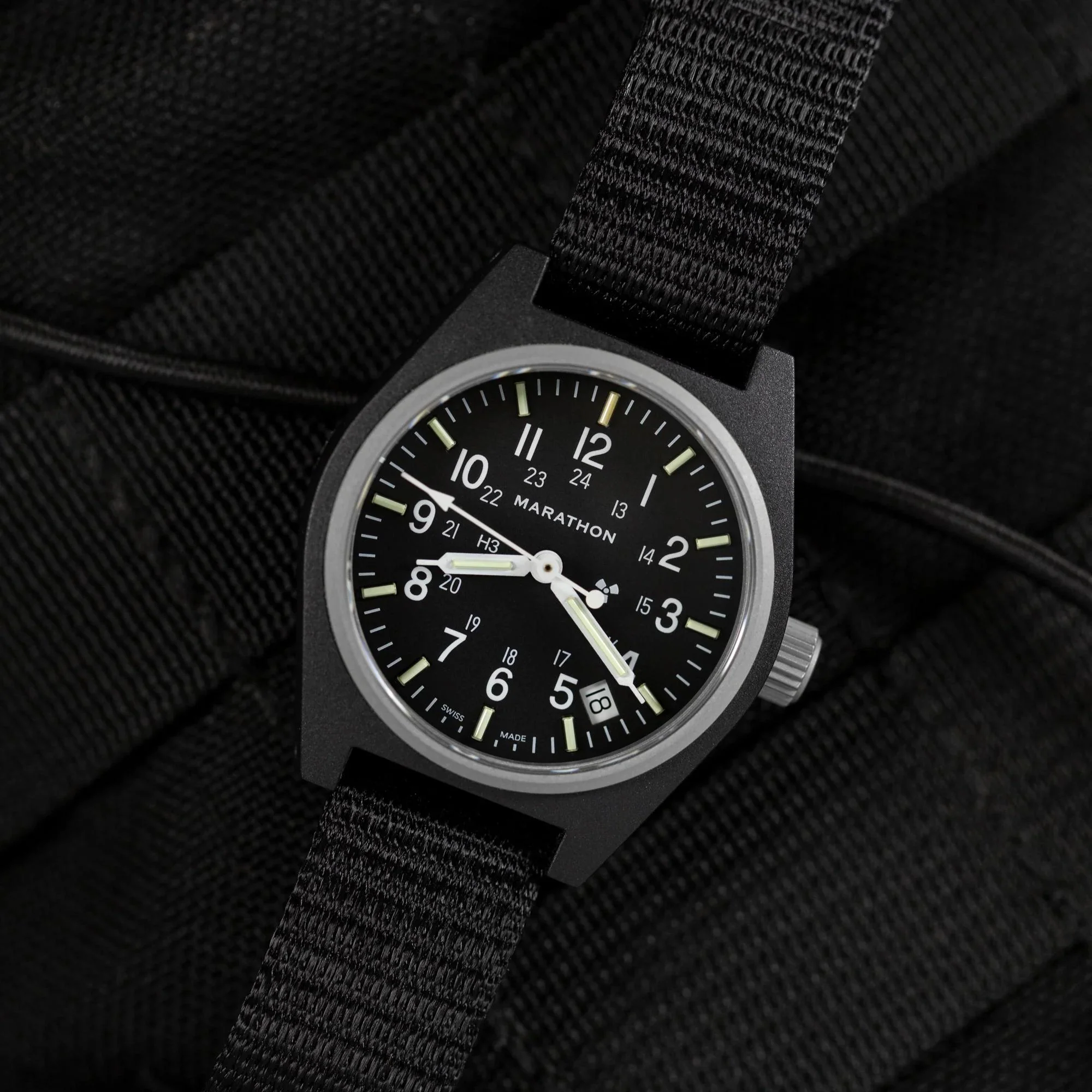 Marathon Black General Purpose with Date (GPQ-D) Quartz Black Dial Men's Watch WW194015BK-0001 - Image 2