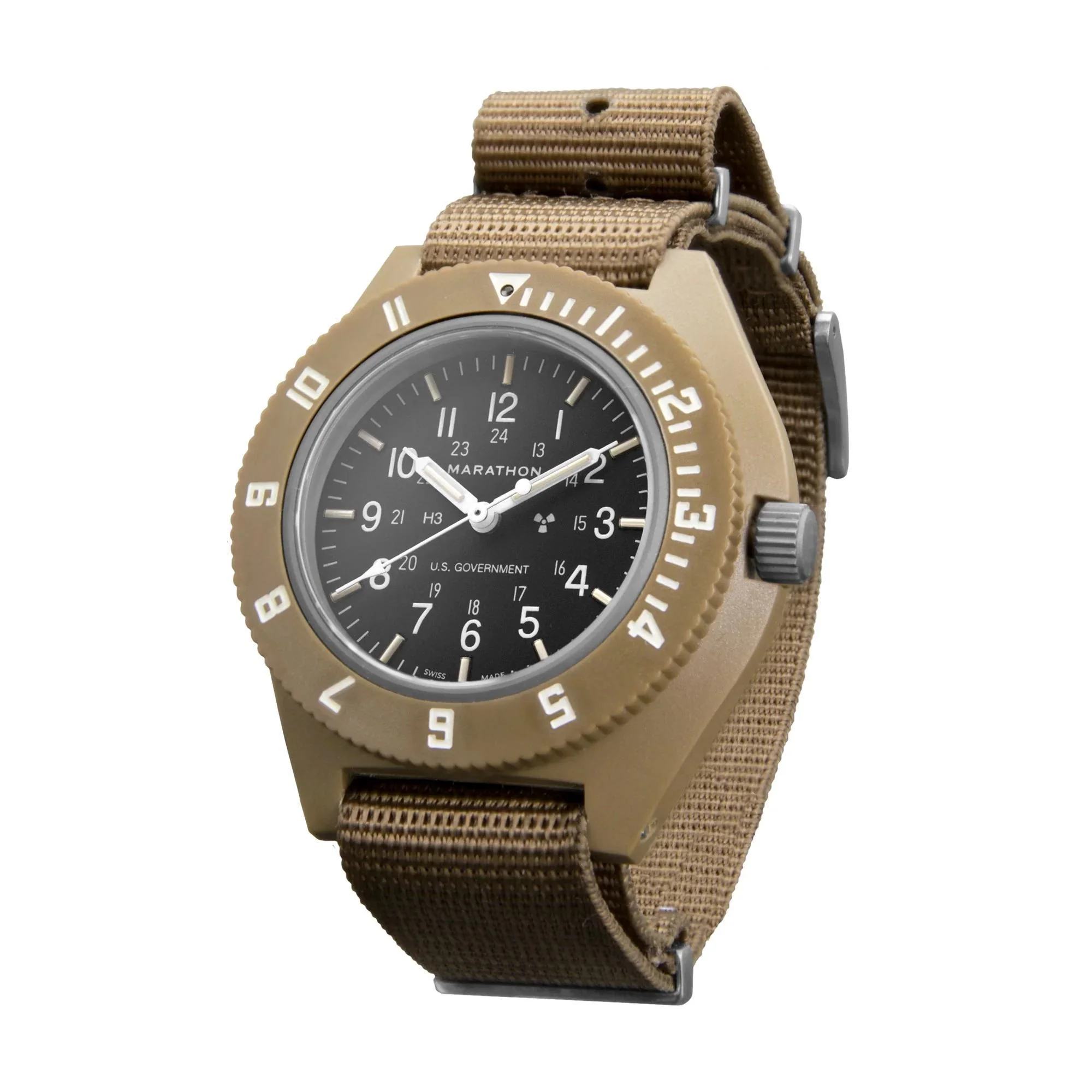 Marathon Pilot's Navigator Desert Tan Quartz Black Dial Men’s Watch WW194001DT-0010 - Image 3