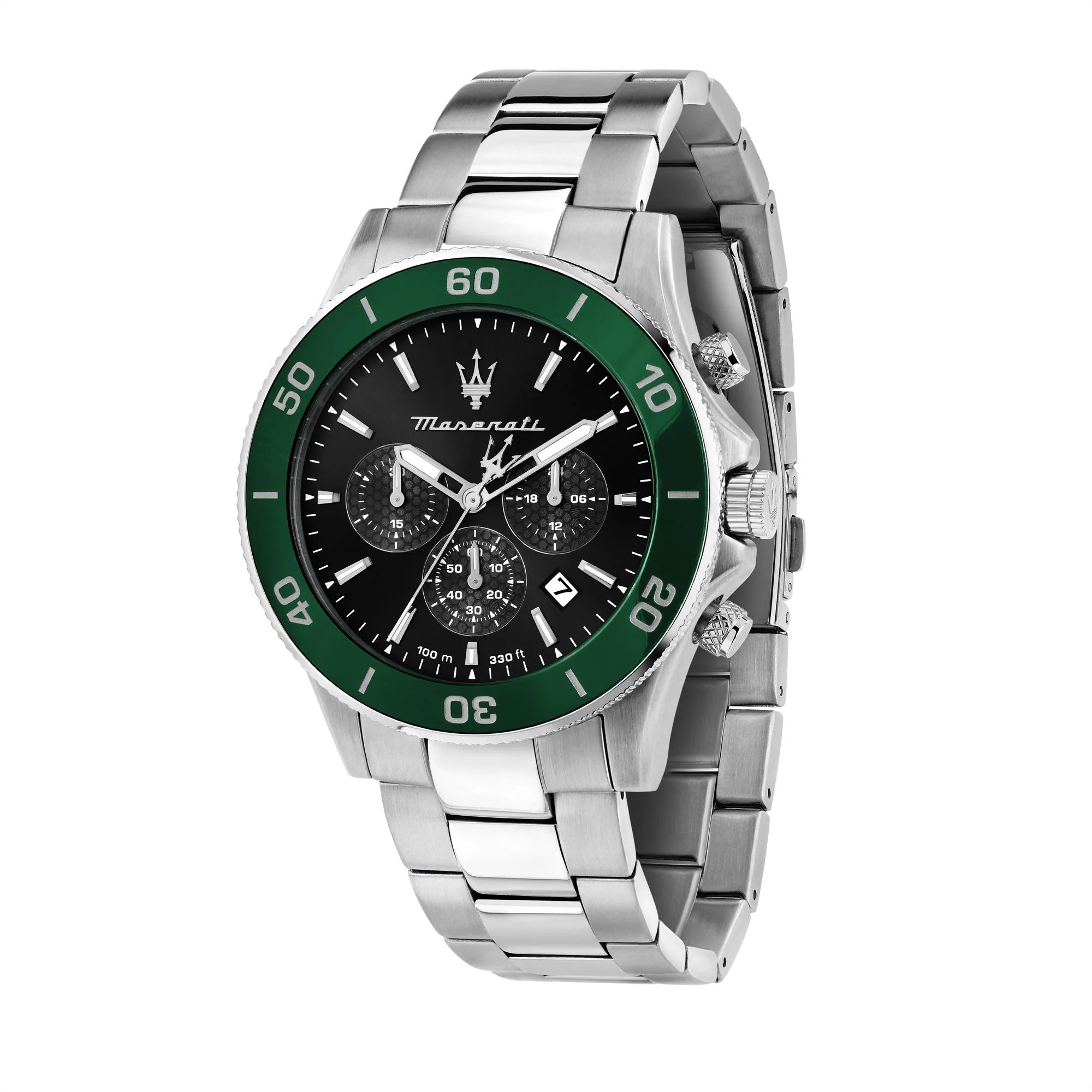 Maserati Competizione Quartz Black Dial Steel Bracelet Men’s Watch R8873600008 - Image 2