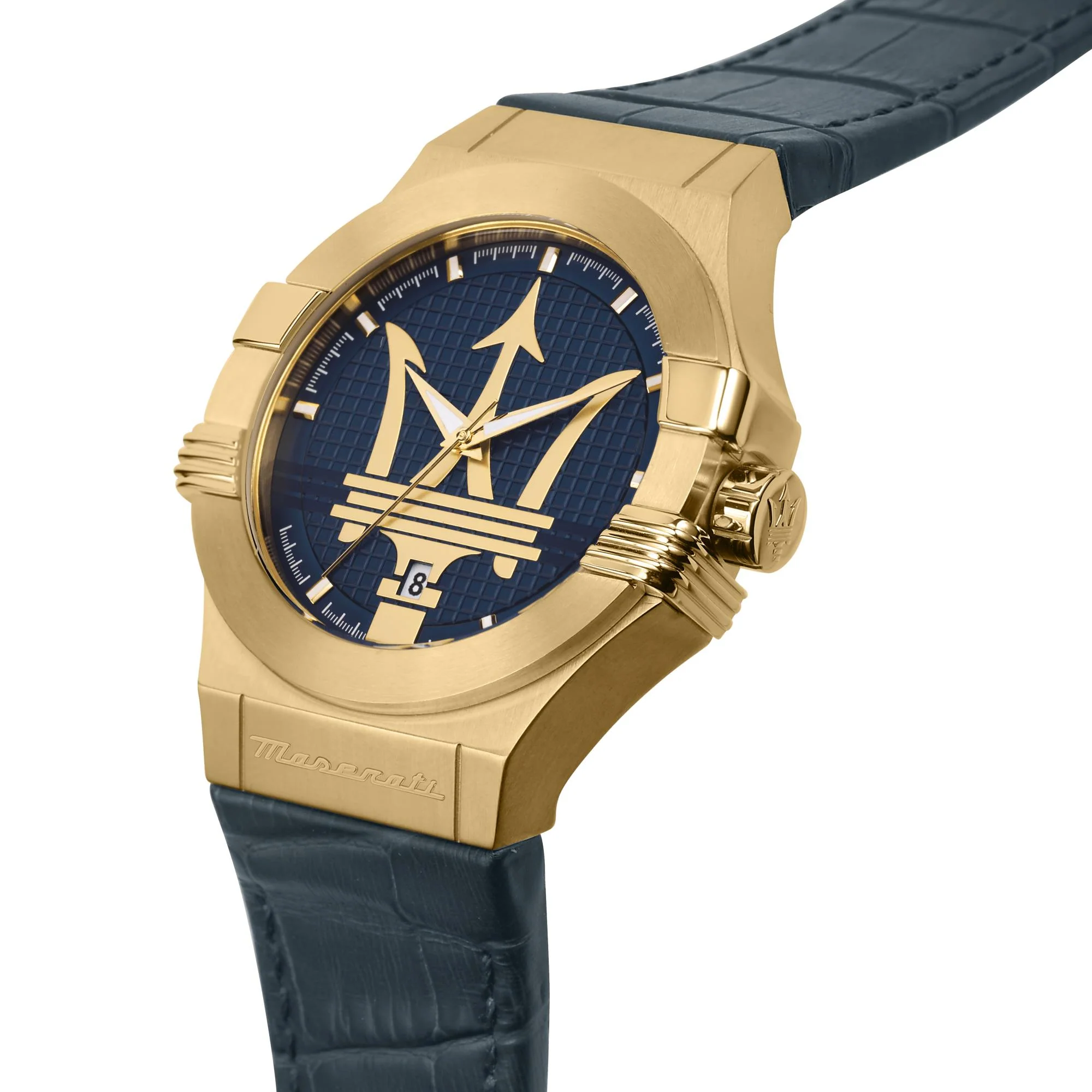 Maserati Potenza Quartz Blue Dial Blue Leather Strap Men's Watch R8851108035 - Image 13