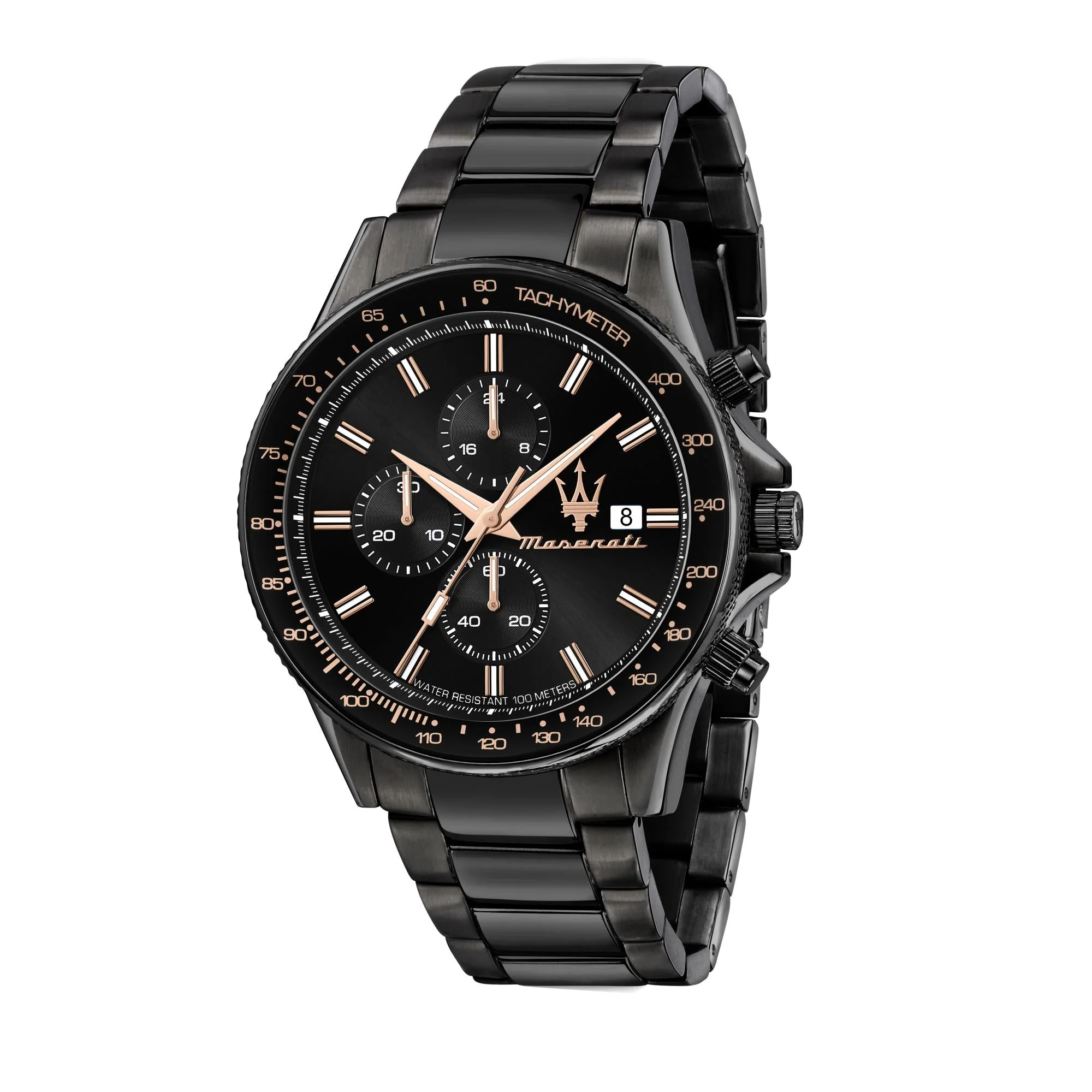 Maserati Sfidia Quartz Black Chronograph Dial Black PVD Steel Bracelet Men's Watch R8873640011 - Image 9