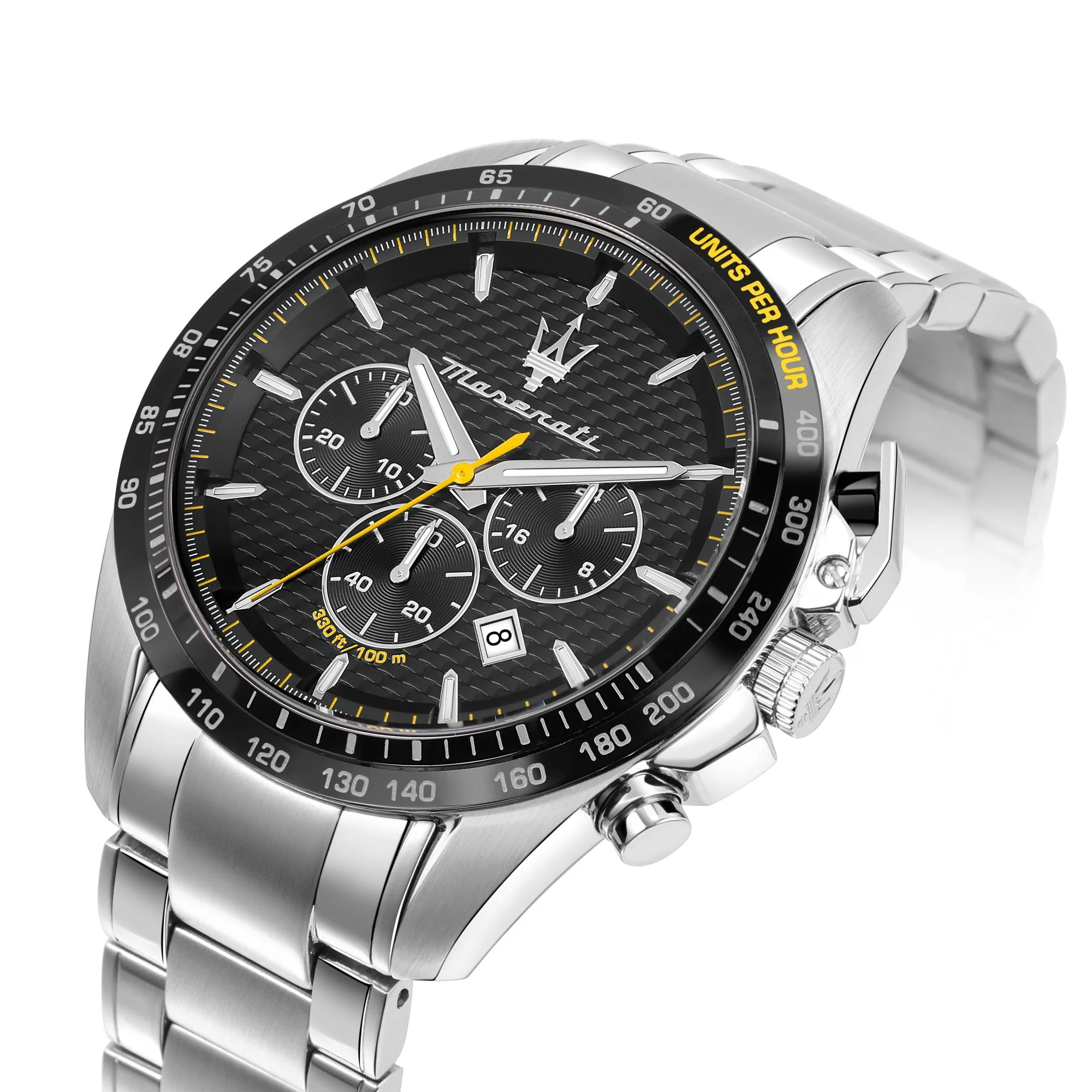 Maserati Sfidia Quartz Black Chronograph Dial Steel Bracelet Men's Watch R8873612042 - Image 5